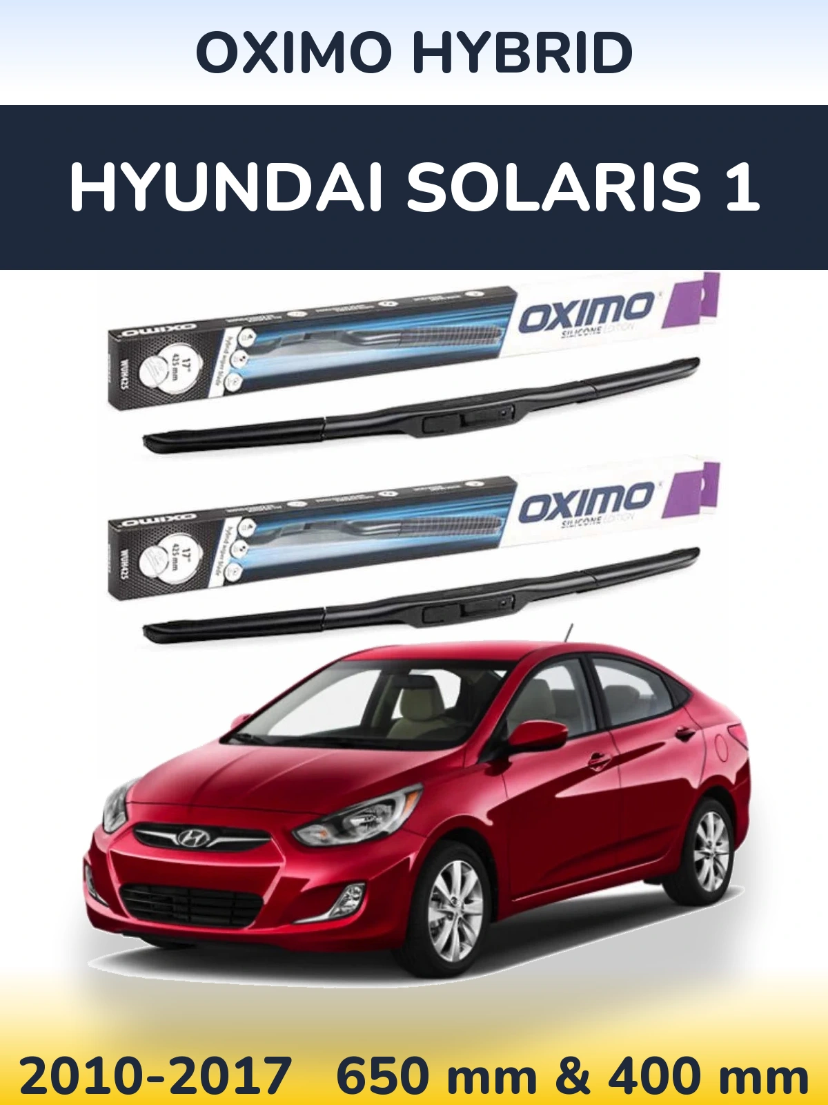 Ștergătoare Oximo Hybrid pentru Hyundai Solaris 1