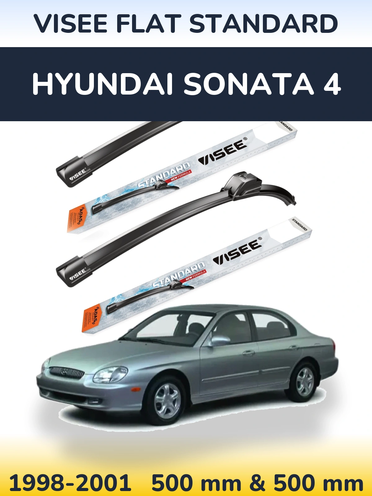 Ștergătoare VISEE FLAT STANDARD pentru Hyundai Sonata 4