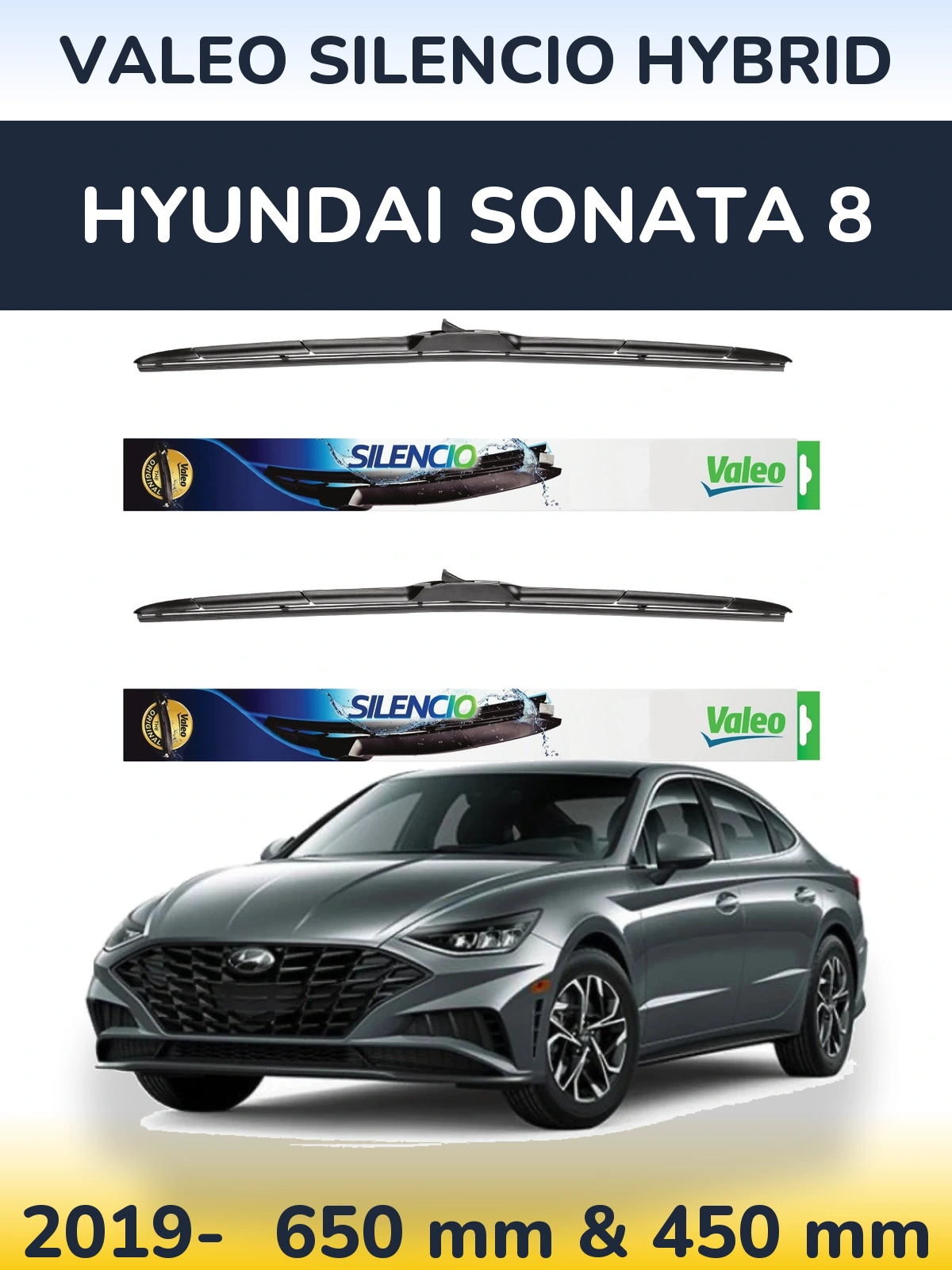 Ștergătoare Valeo Silencio Hybrid pentru Hyundai Sonata 8