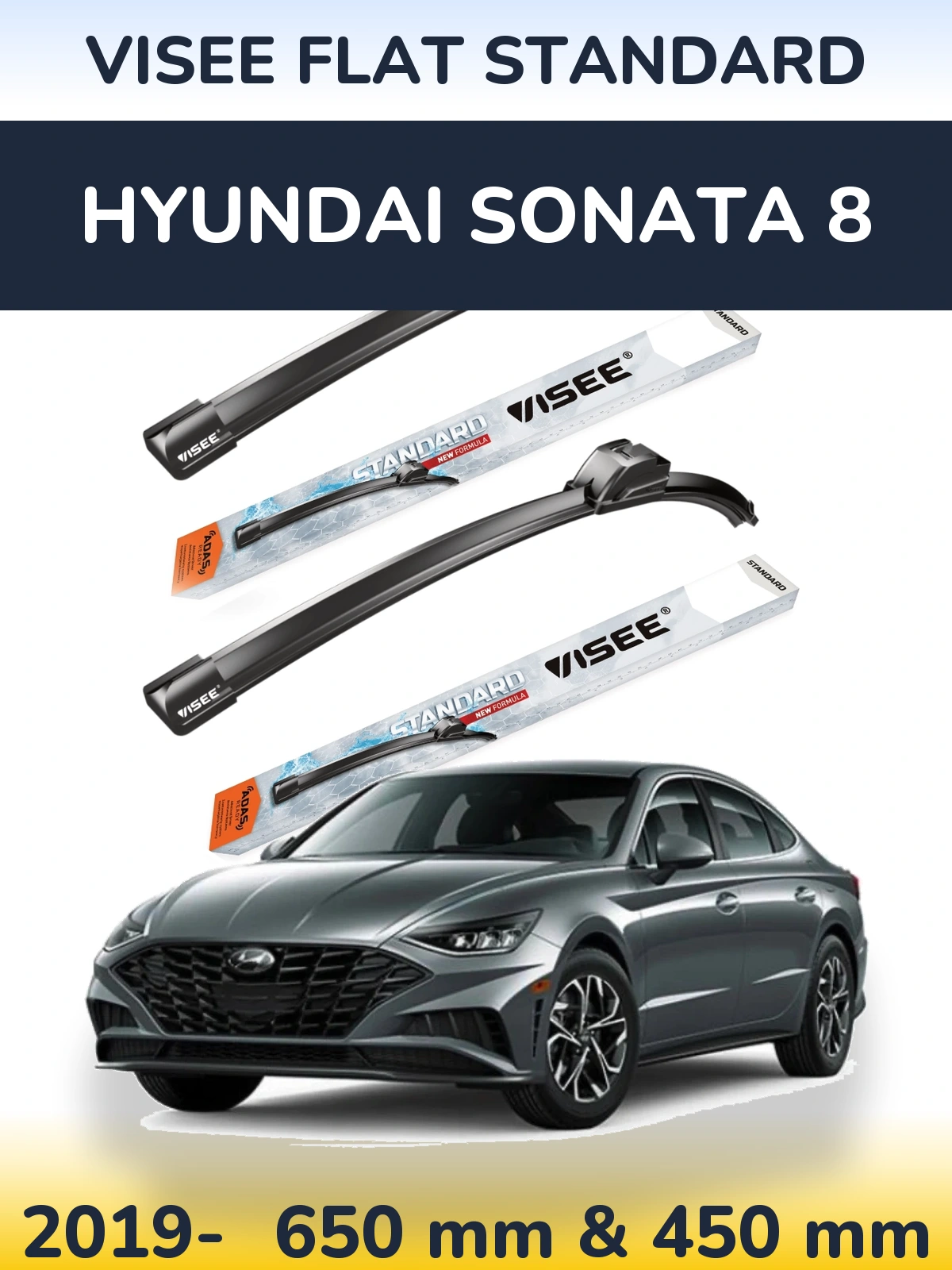 Ștergătoare VISEE FLAT STANDARD pentru Hyundai Sonata 8
