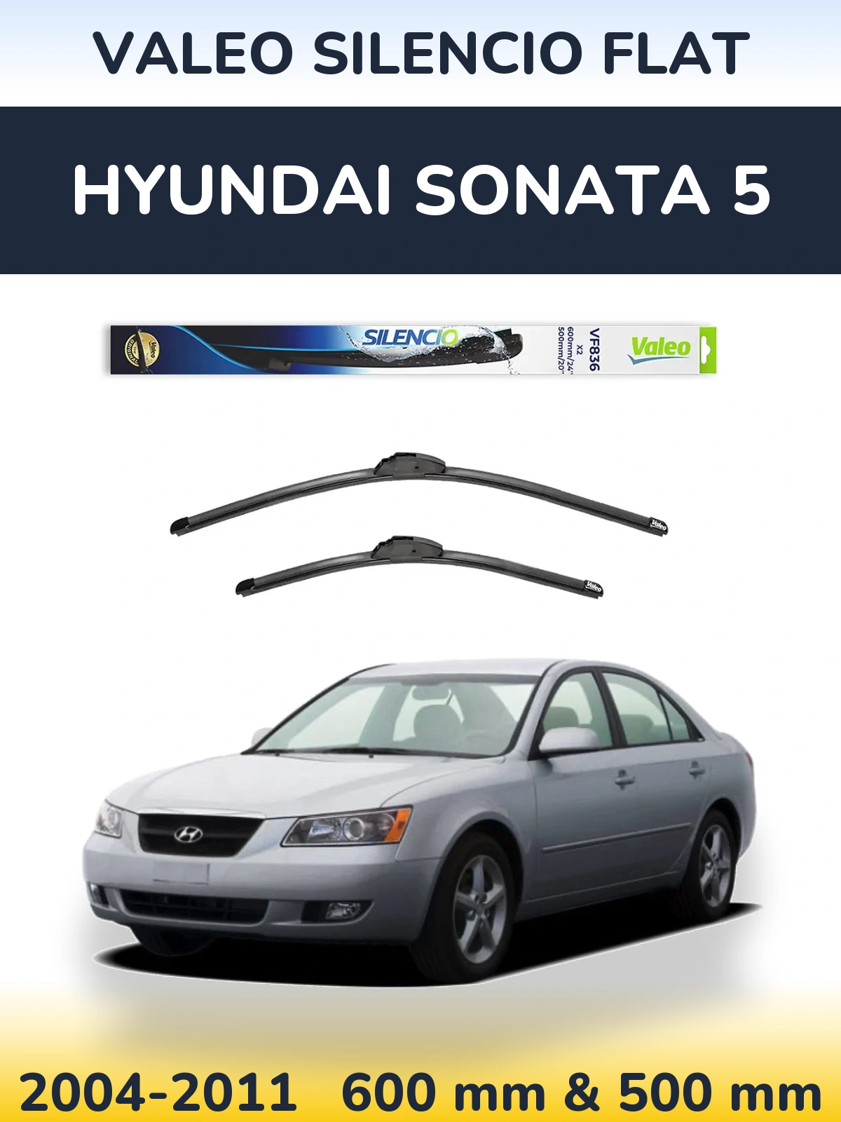 Ștergătoare Valeo Silencio Flat pentru Hyundai Sonata 5