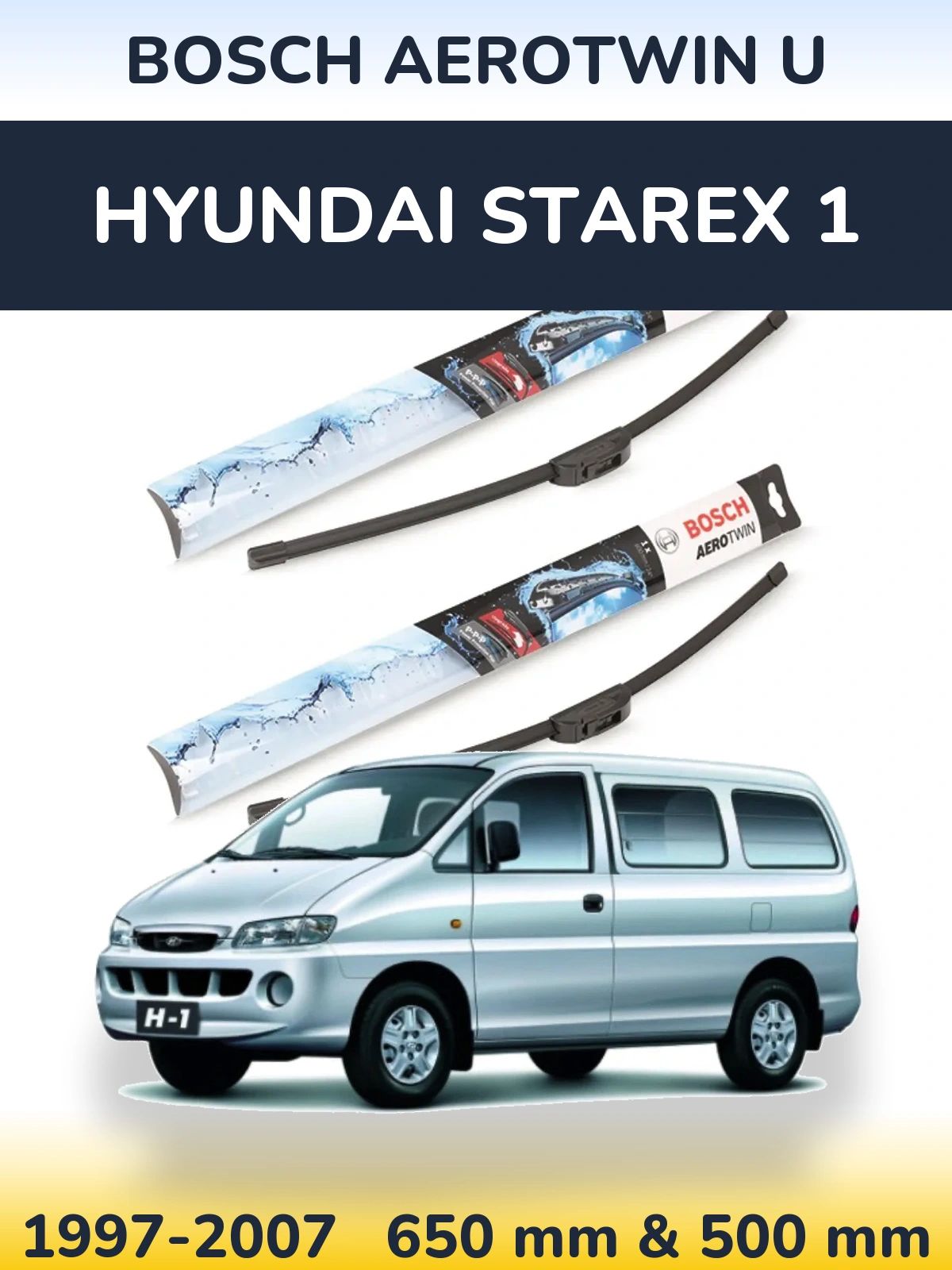 Ștergătoare BOSCH AeroTwin U pentru Hyundai Starex 1