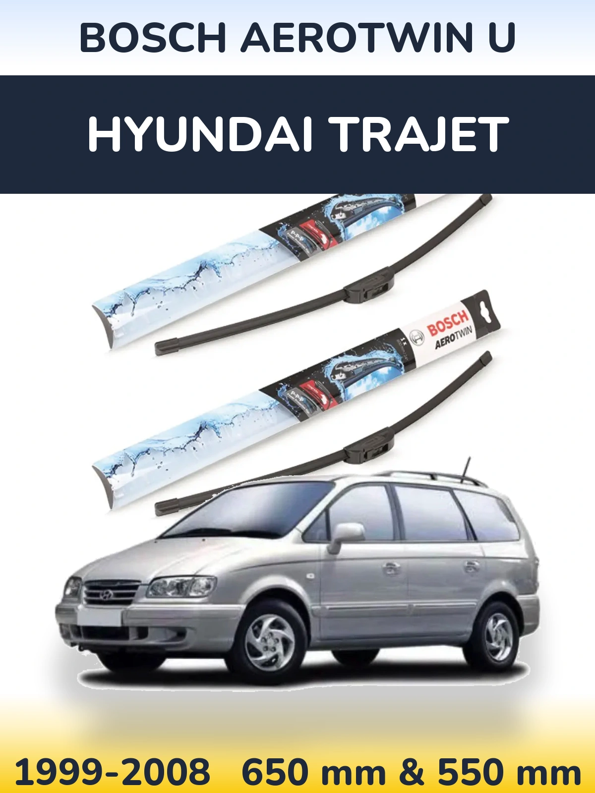 Ștergătoare BOSCH AeroTwin U pentru Hyundai Trajet