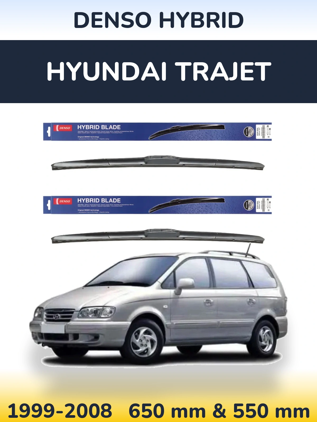 Ștergătoare Denso Hybrid pentru Hyundai Trajet