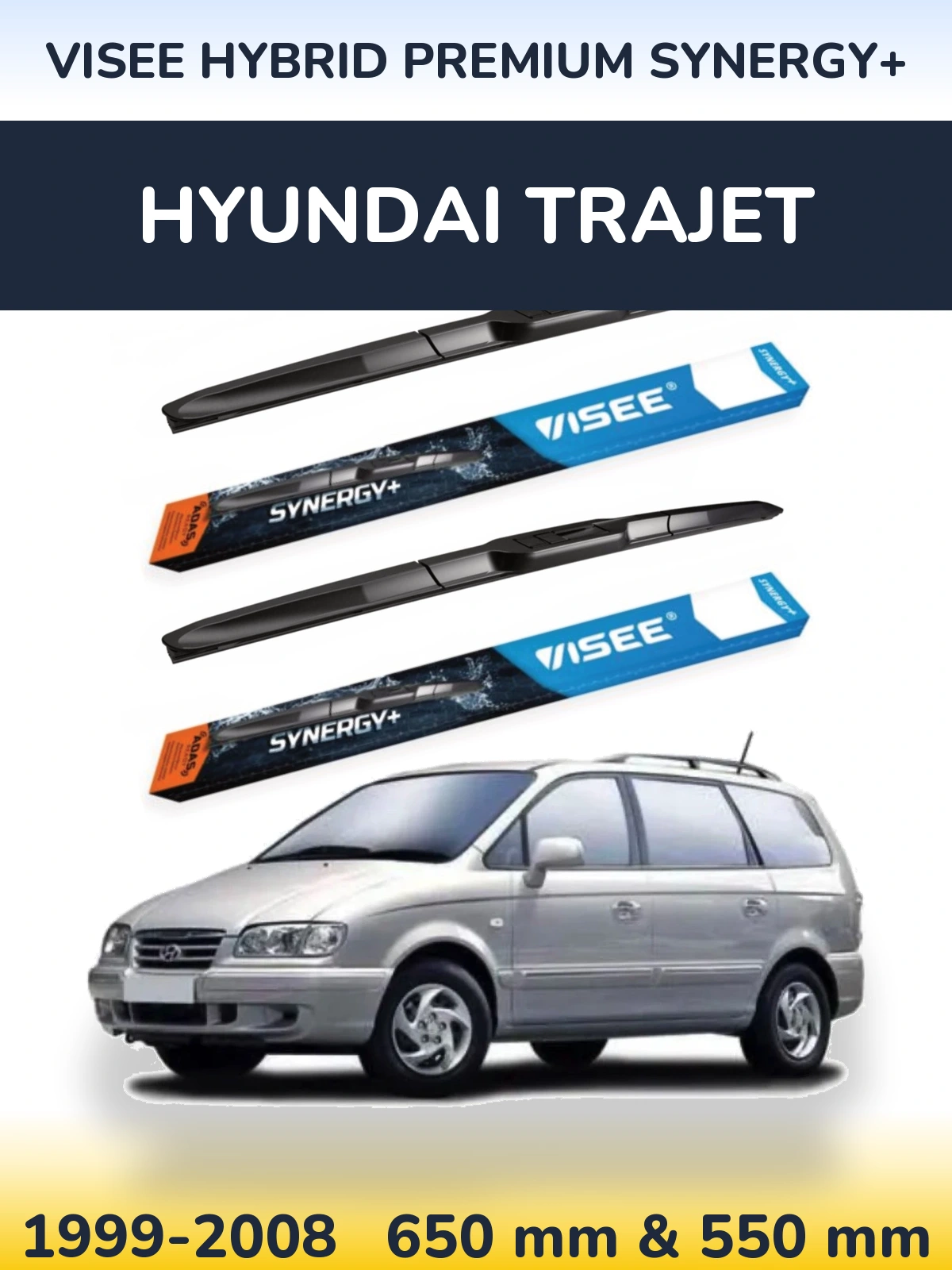 Ștergătoare VISEE HYBRID PREMIUM SYNERGY+ pentru Hyundai Trajet