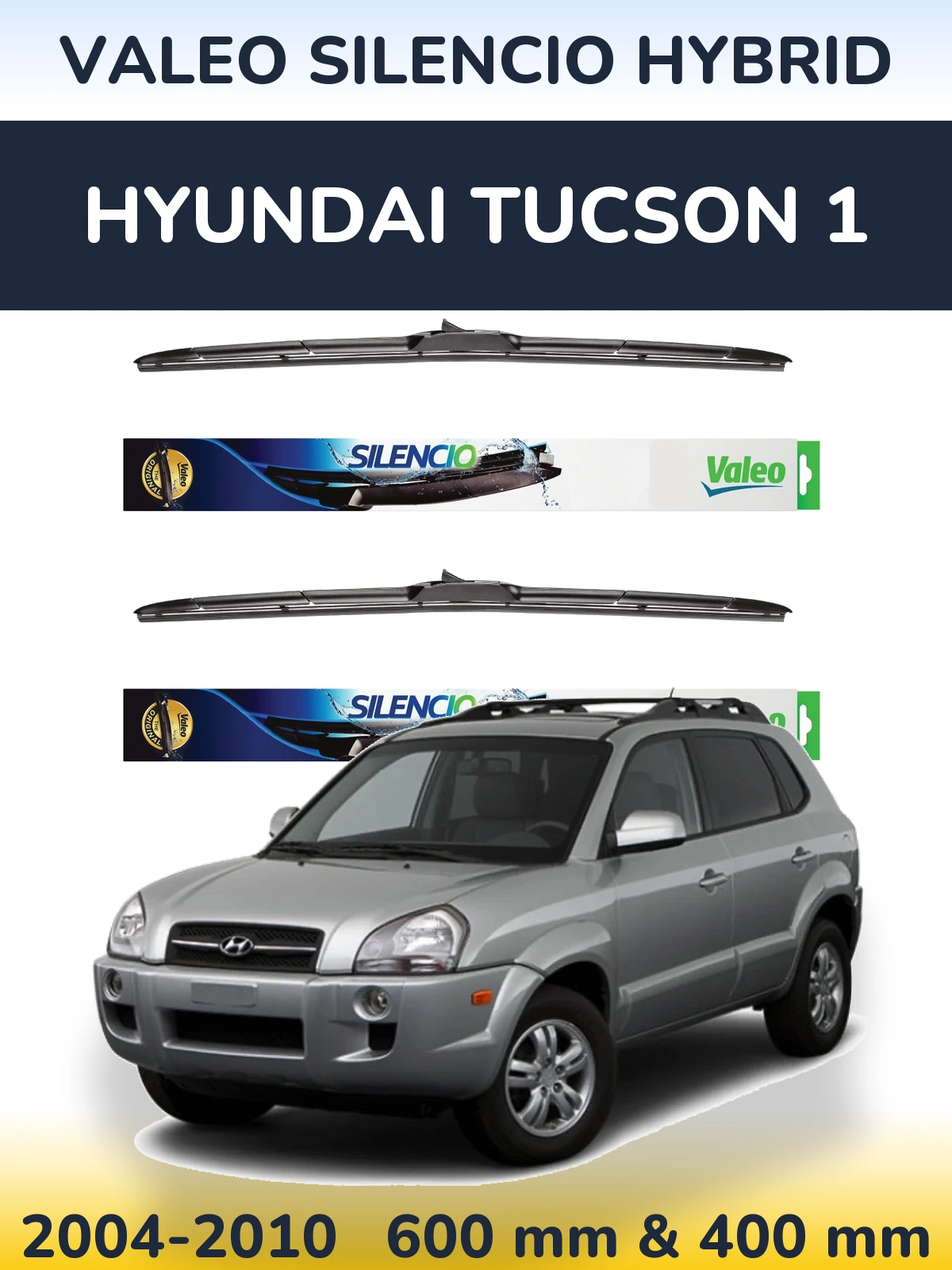 Ștergătoare Valeo Silencio Hybrid pentru Hyundai Tucson 1