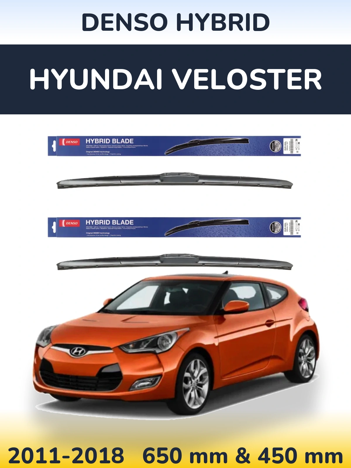 Ștergătoare Denso Hybrid pentru Hyundai Veloster