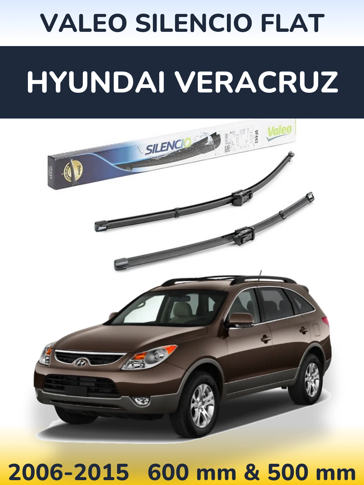 Ștergătoare Valeo Silencio Flat pentru Hyundai Veracruz