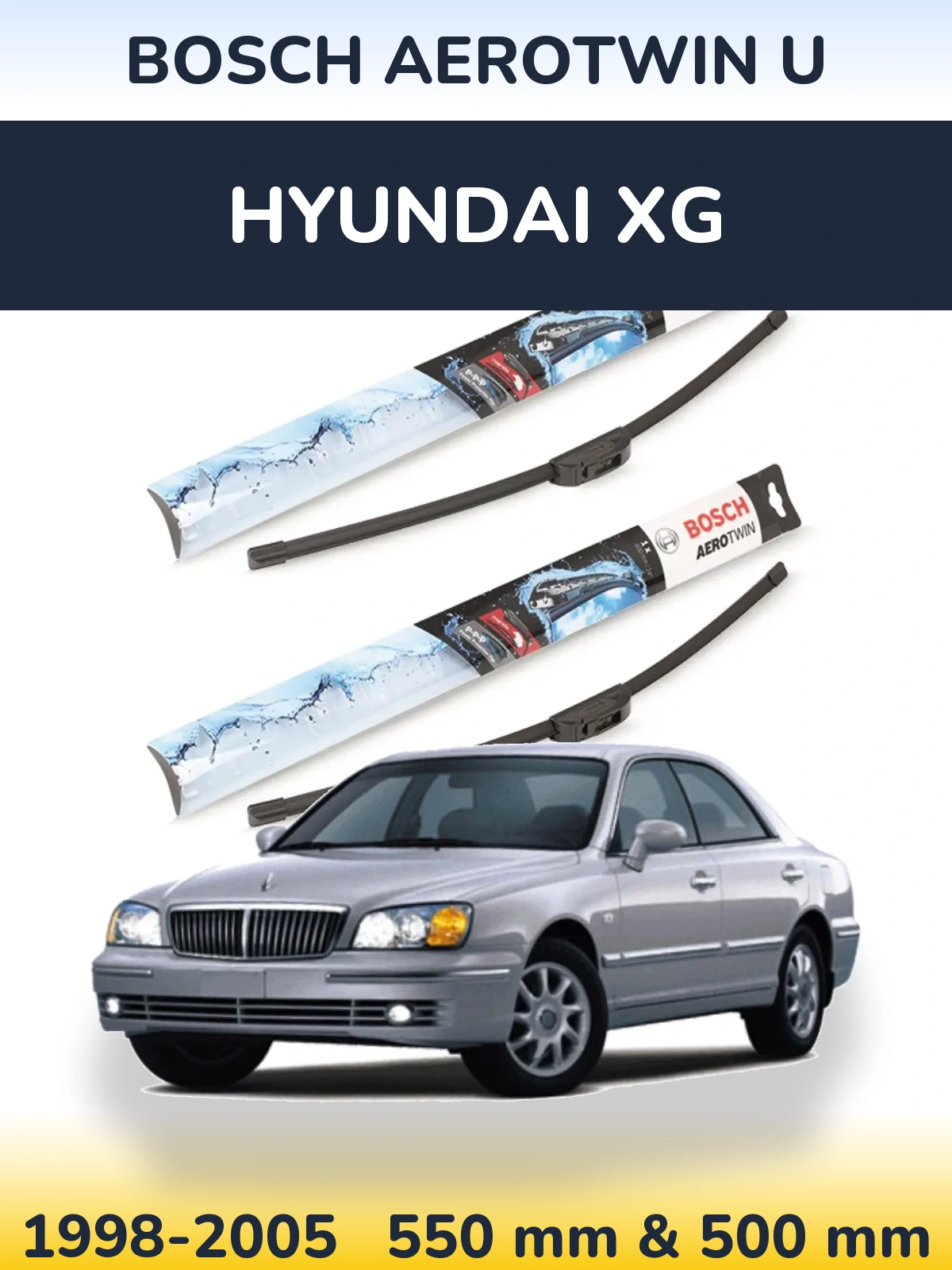 Ștergătoare BOSCH AeroTwin U pentru Hyundai XG