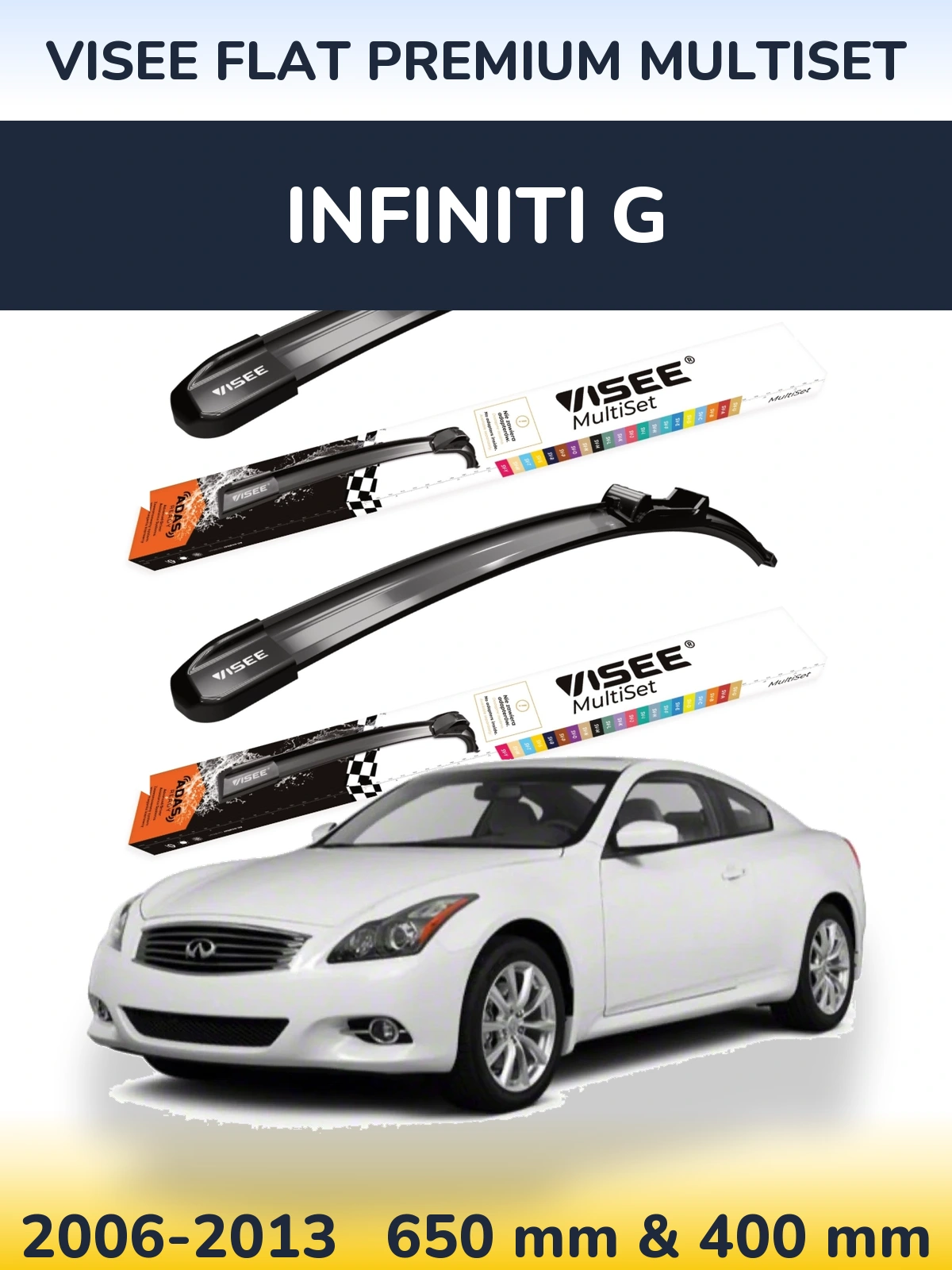 Ștergătoare VISEE FLAT PREMIUM MultiSet pentru Infiniti G