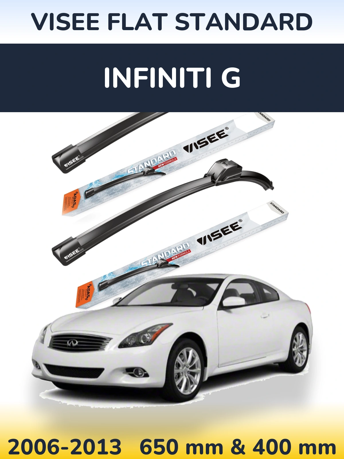 Ștergătoare VISEE FLAT STANDARD pentru Infiniti G