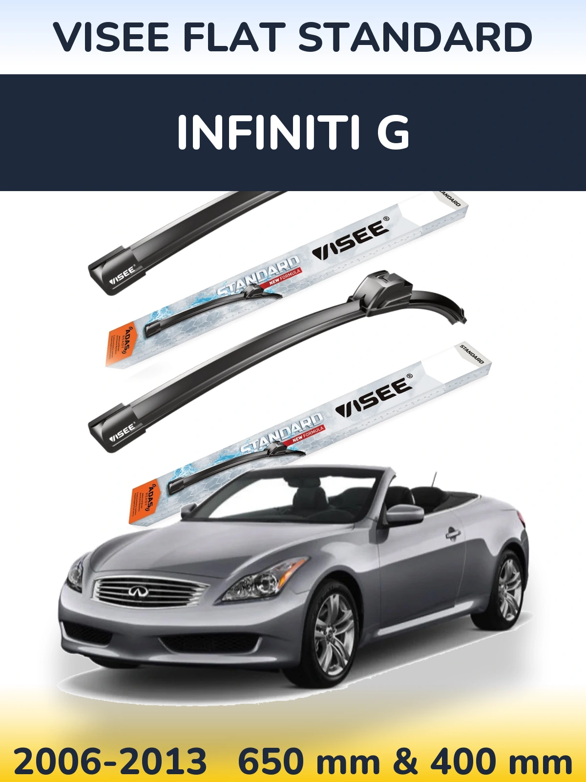 Ștergătoare VISEE FLAT STANDARD pentru Infiniti G