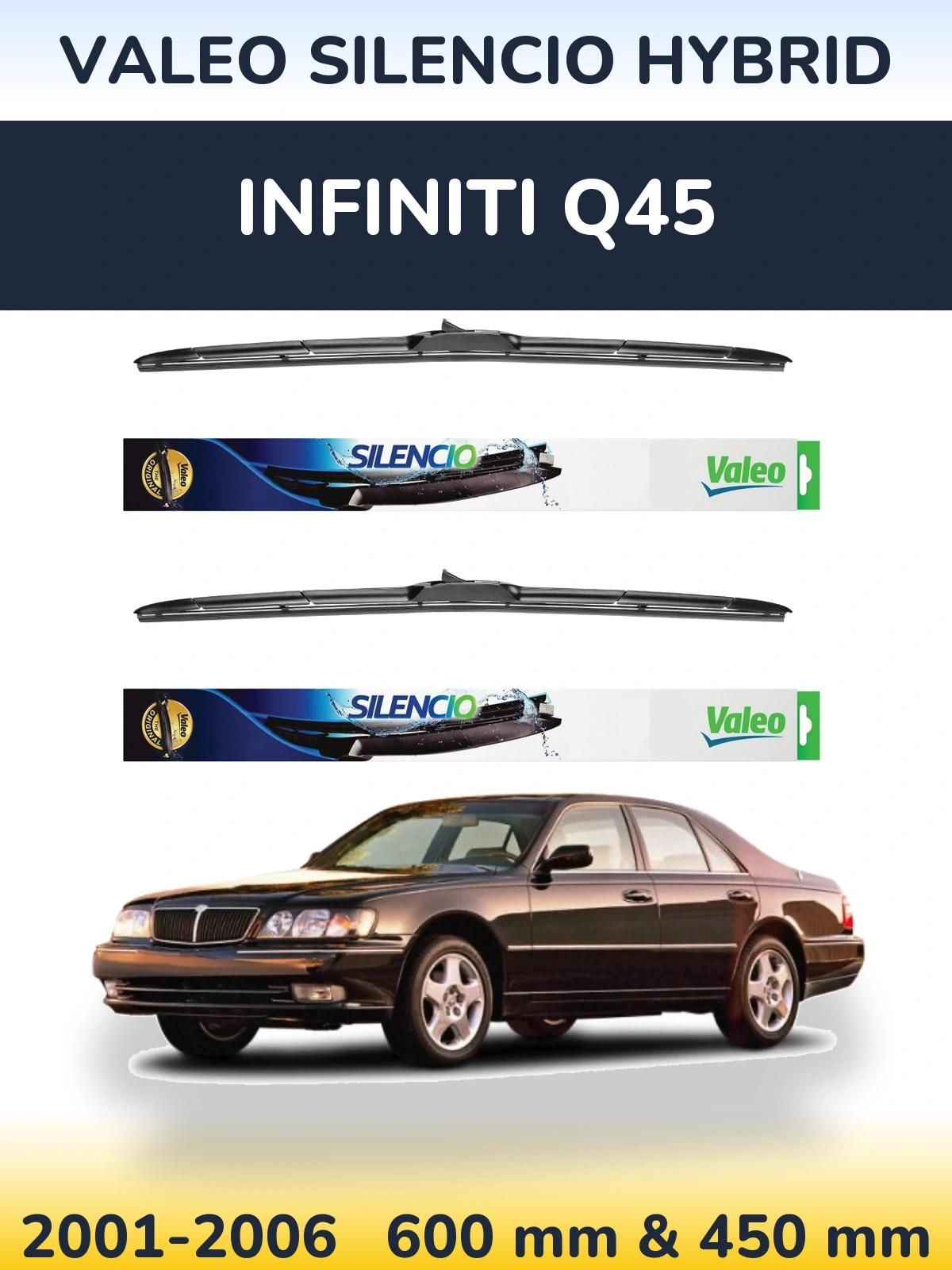 Ștergătoare Valeo Silencio Hybrid pentru Infiniti Q45