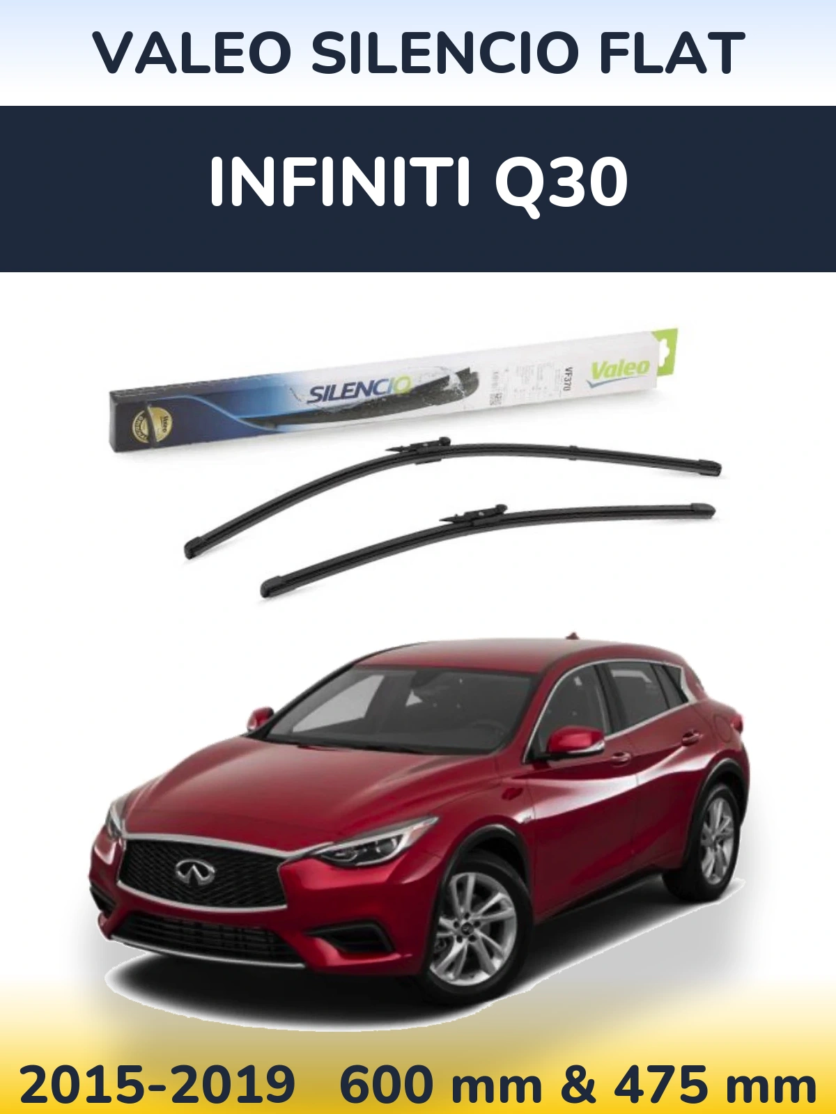 Ștergătoare Valeo Silencio Flat pentru Infiniti Q30
