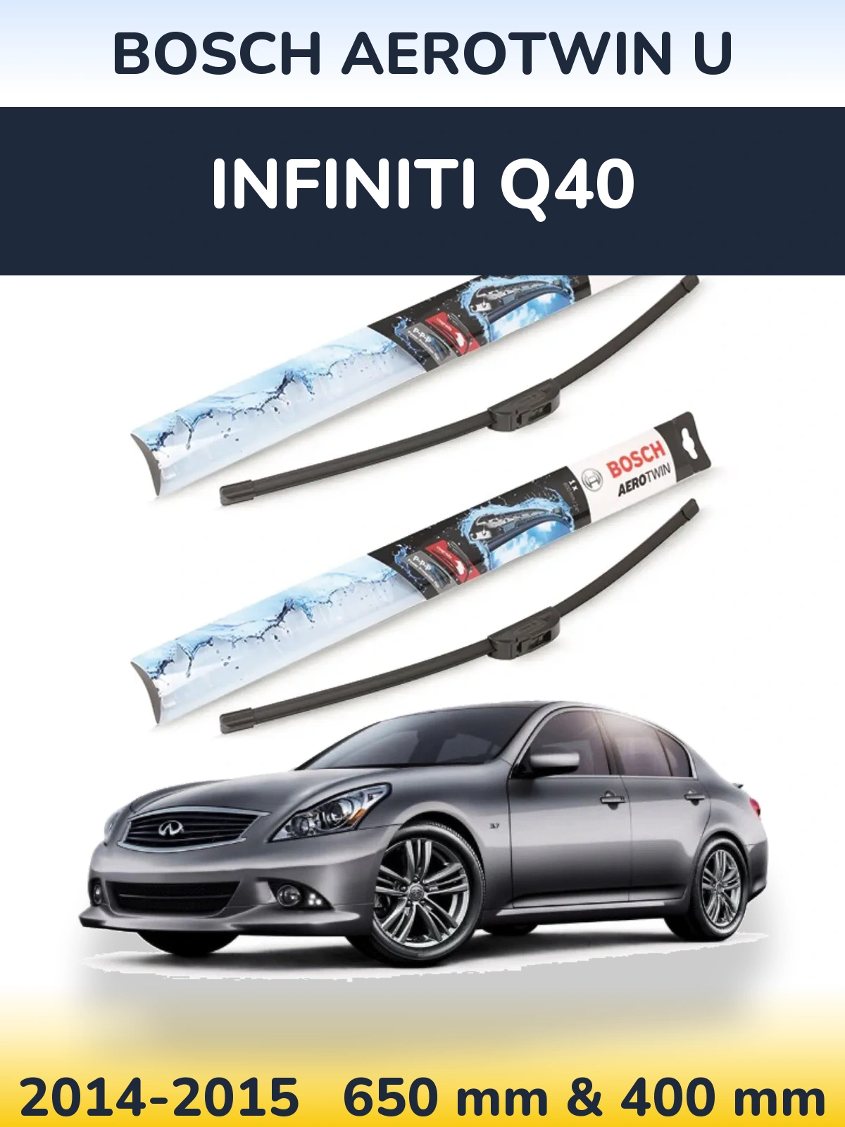 Ștergătoare BOSCH AeroTwin U pentru Infiniti Q40
