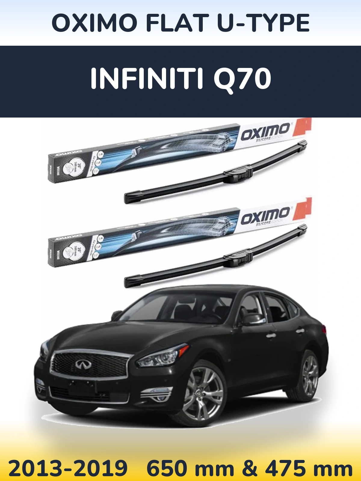 Ștergătoare Oximo Flat U-type pentru Infiniti Q70