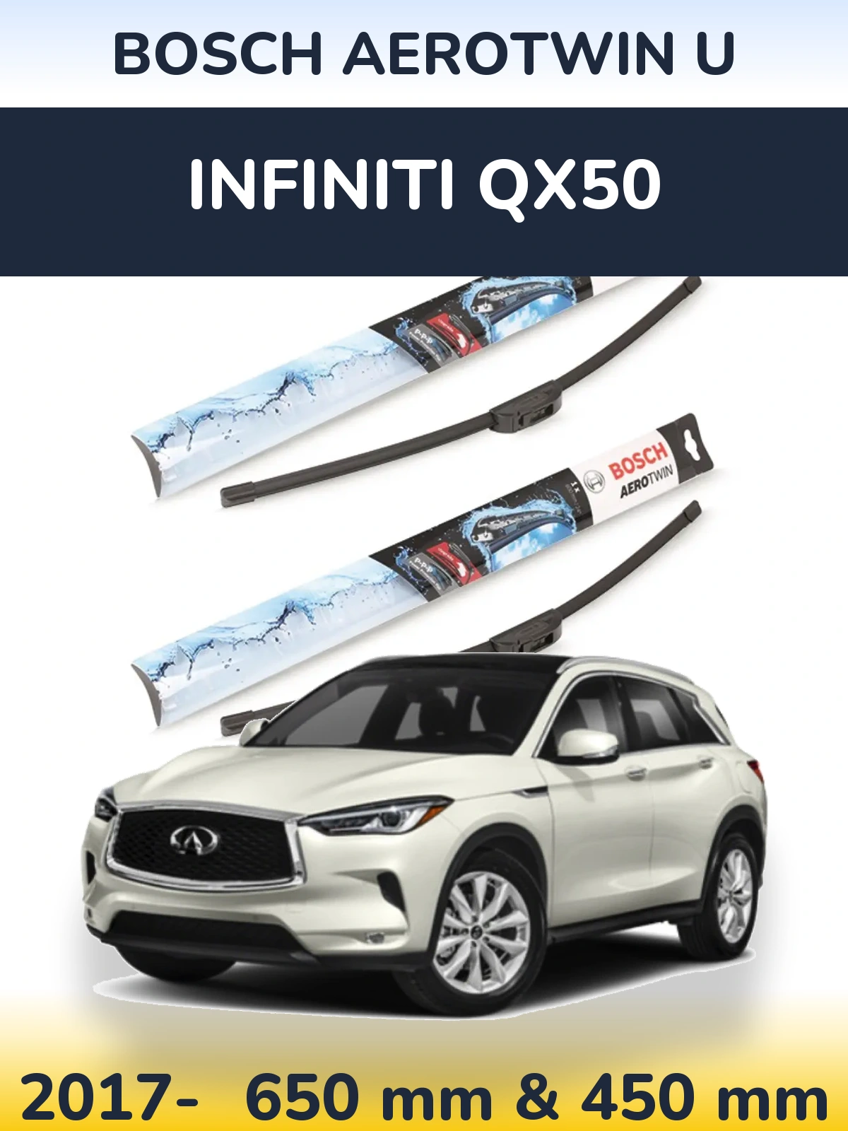Ștergătoare BOSCH AeroTwin U pentru Infiniti QX50
