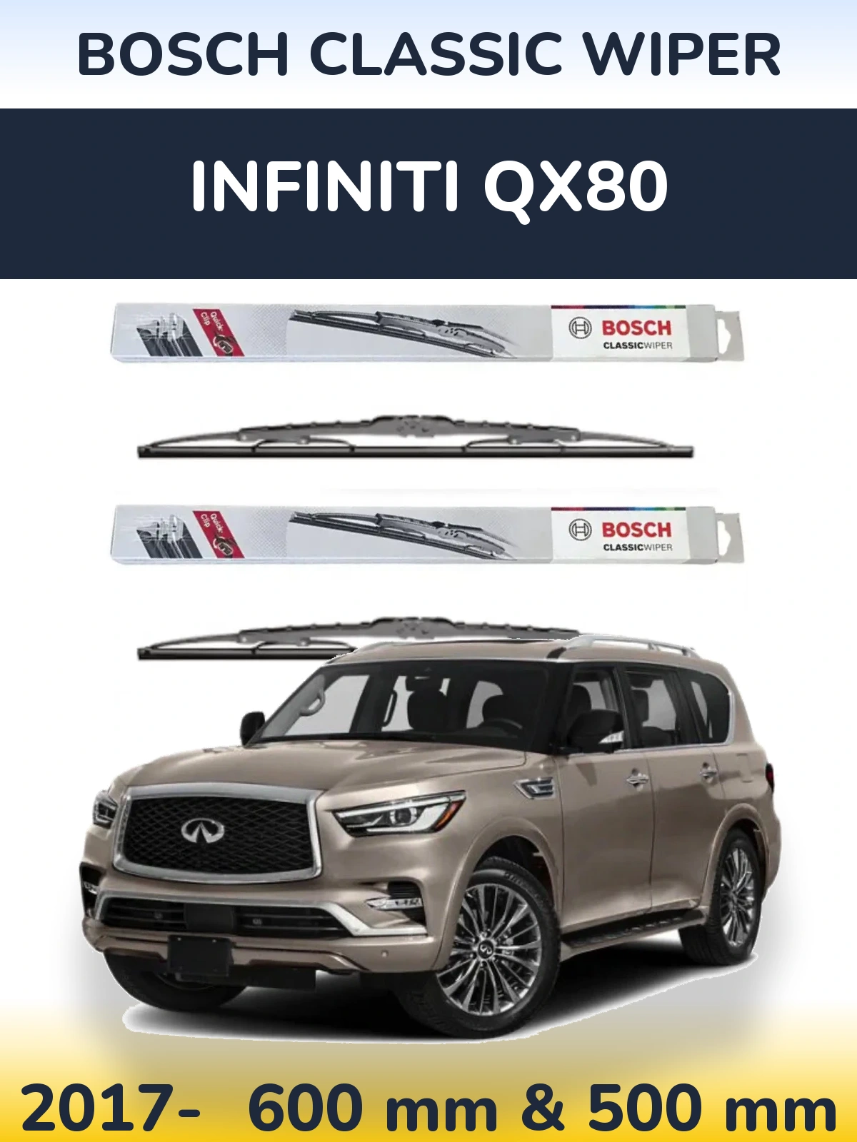 Ștergătoare BOSCH Classic Wiper pentru Infiniti QX80