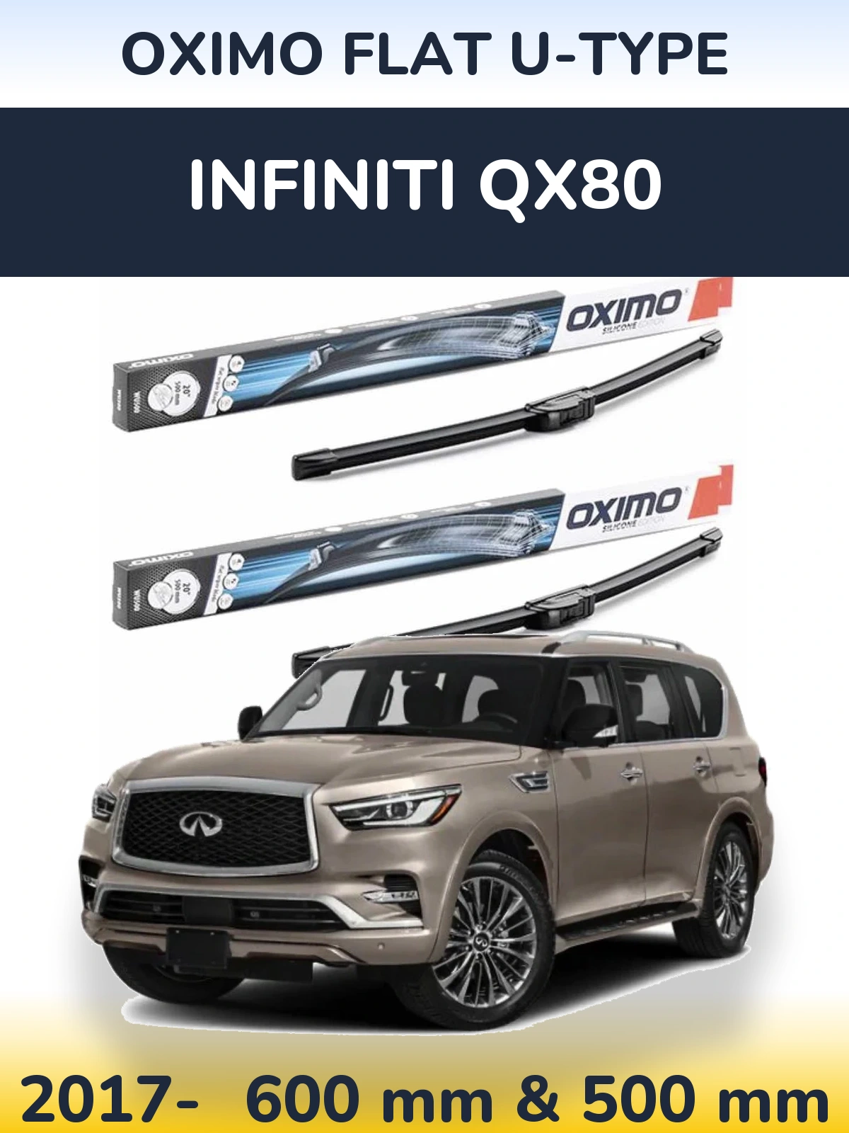 Ștergătoare Oximo Flat U-type pentru Infiniti QX80