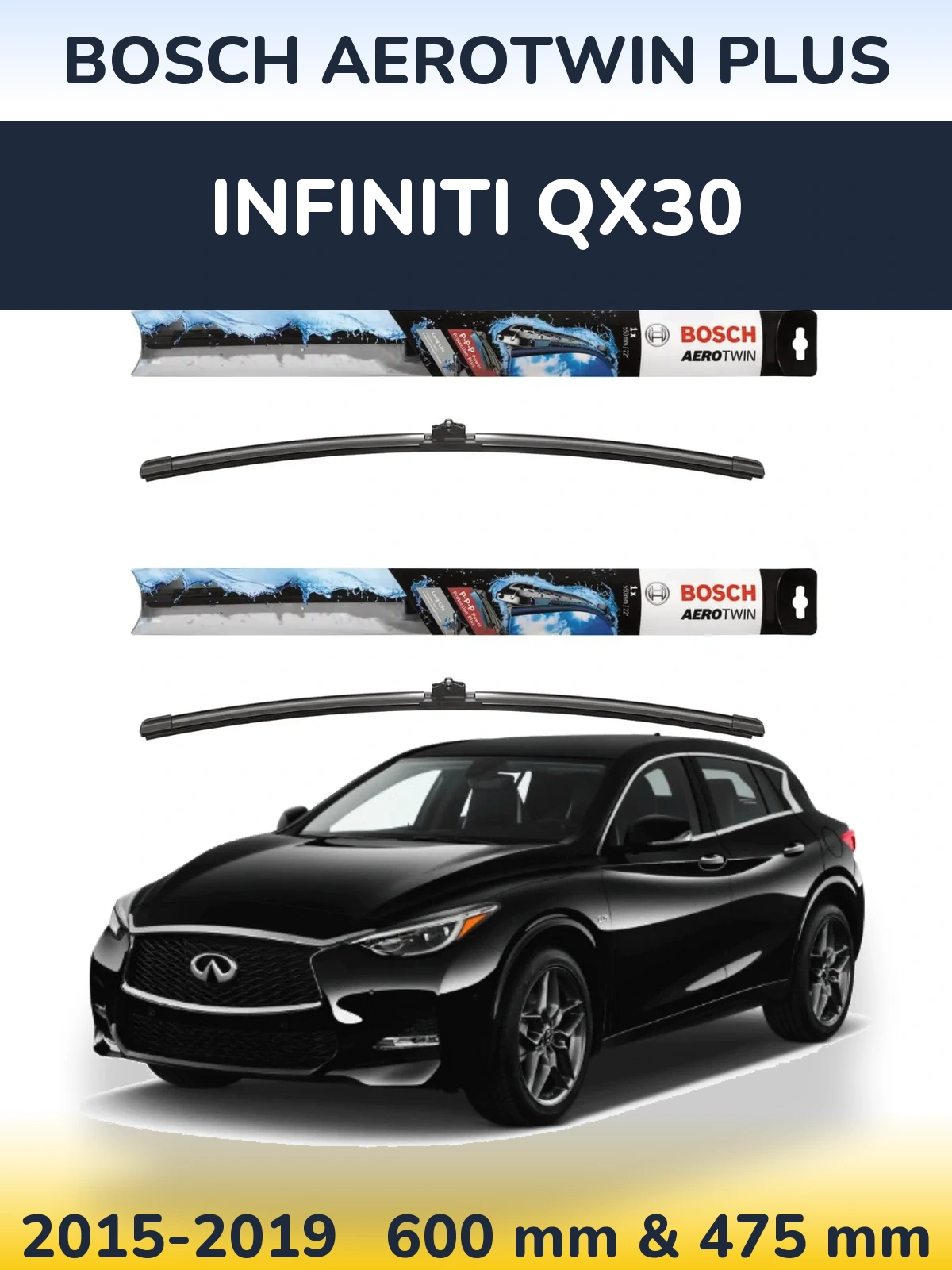 Ștergătoare BOSCH AeroTwin Plus pentru Infiniti QX30