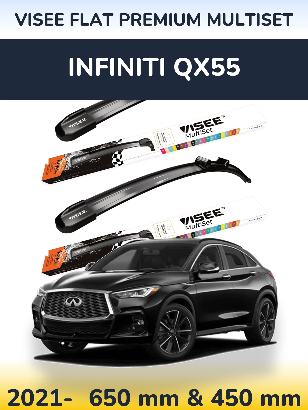 Ștergătoare VISEE FLAT PREMIUM MultiSet pentru Infiniti QX55