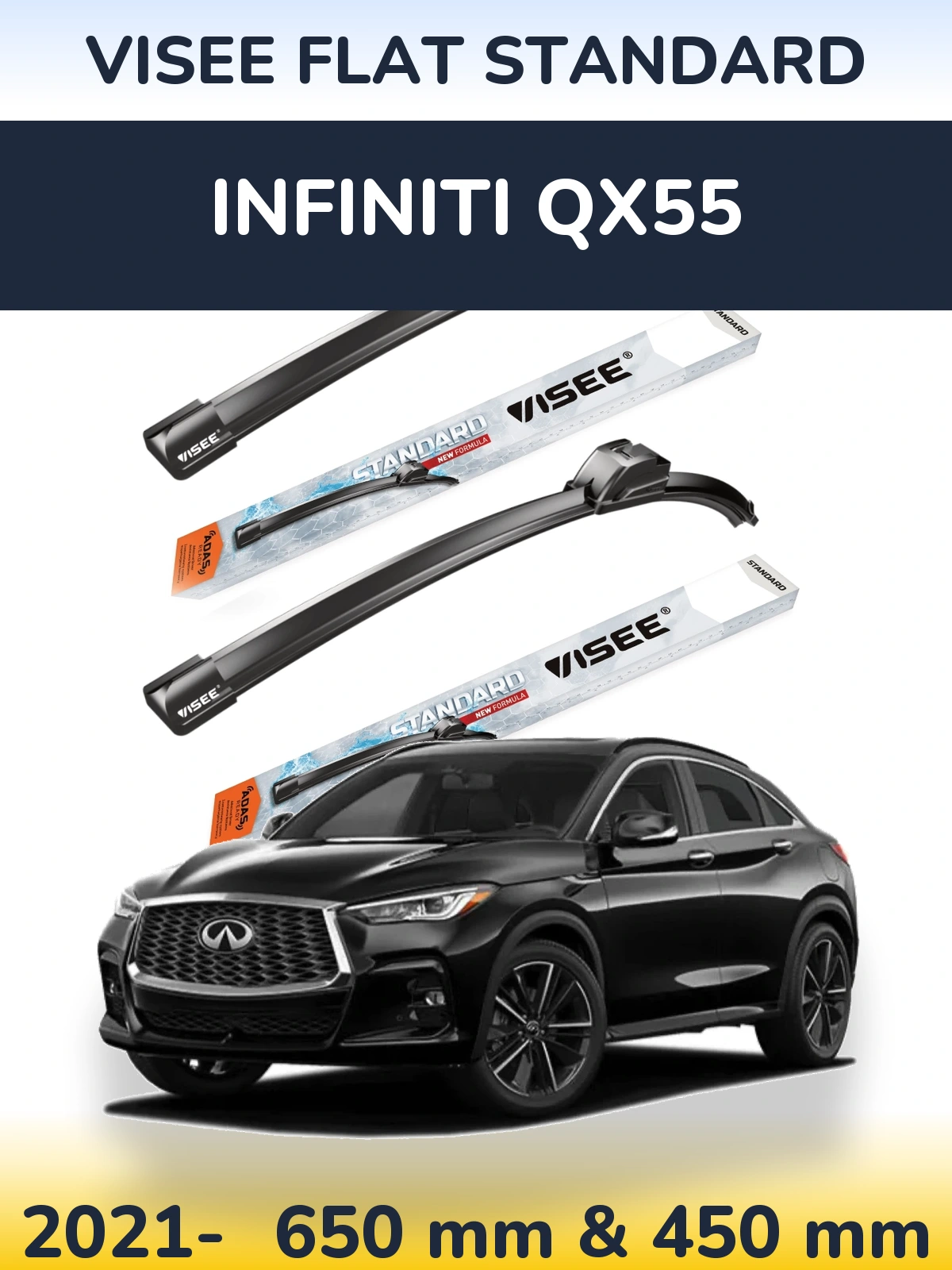 Ștergătoare VISEE FLAT STANDARD pentru Infiniti QX55