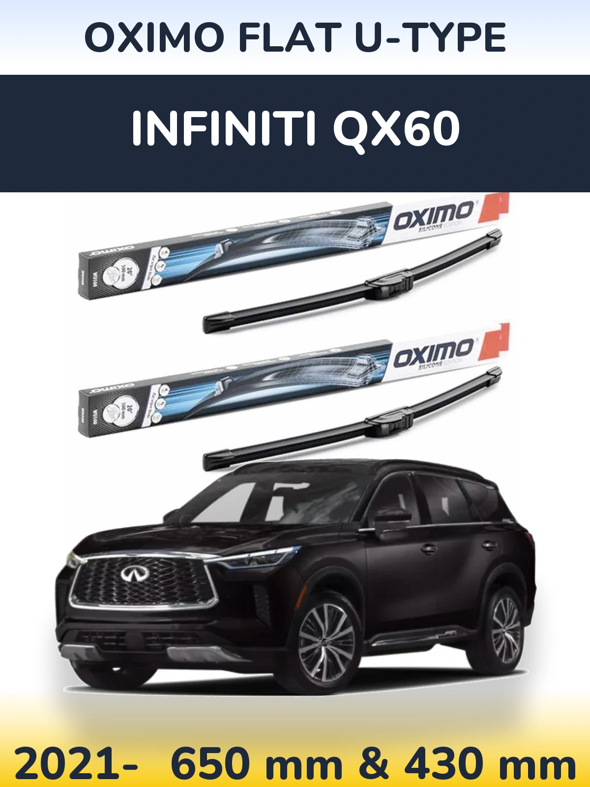Ștergătoare Oximo Flat U-type pentru Infiniti QX60
