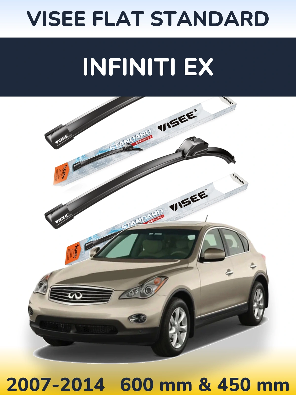 Ștergătoare VISEE FLAT STANDARD pentru Infiniti EX