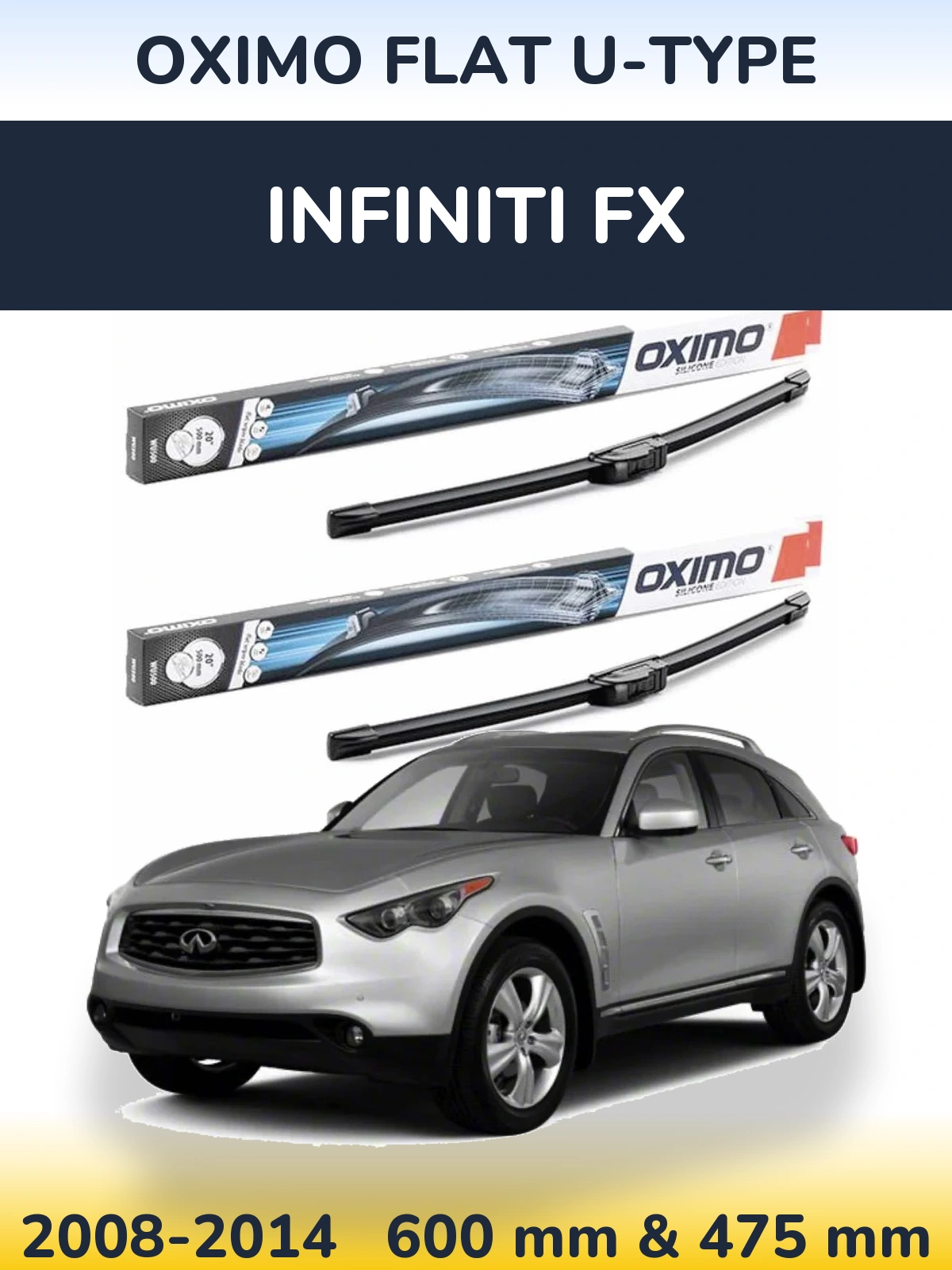 Ștergătoare Oximo Flat U-type pentru Infiniti FX