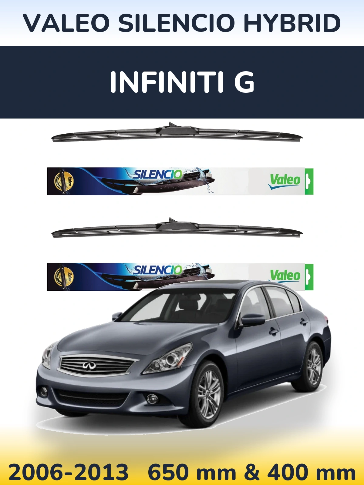 Ștergătoare Valeo Silencio Hybrid pentru Infiniti G