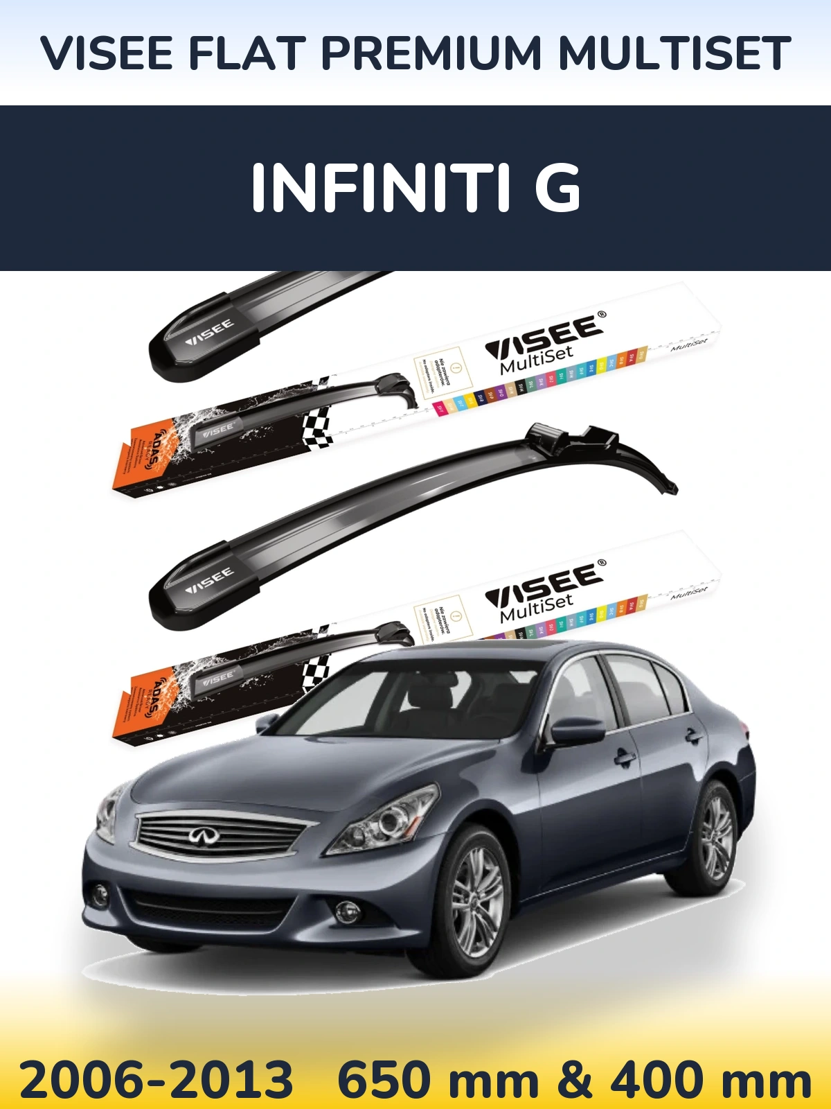 Ștergătoare VISEE FLAT PREMIUM MultiSet pentru Infiniti G