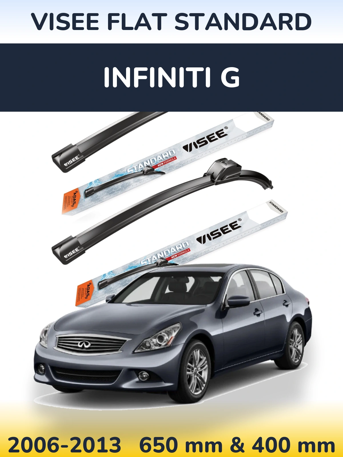 Ștergătoare VISEE FLAT STANDARD pentru Infiniti G