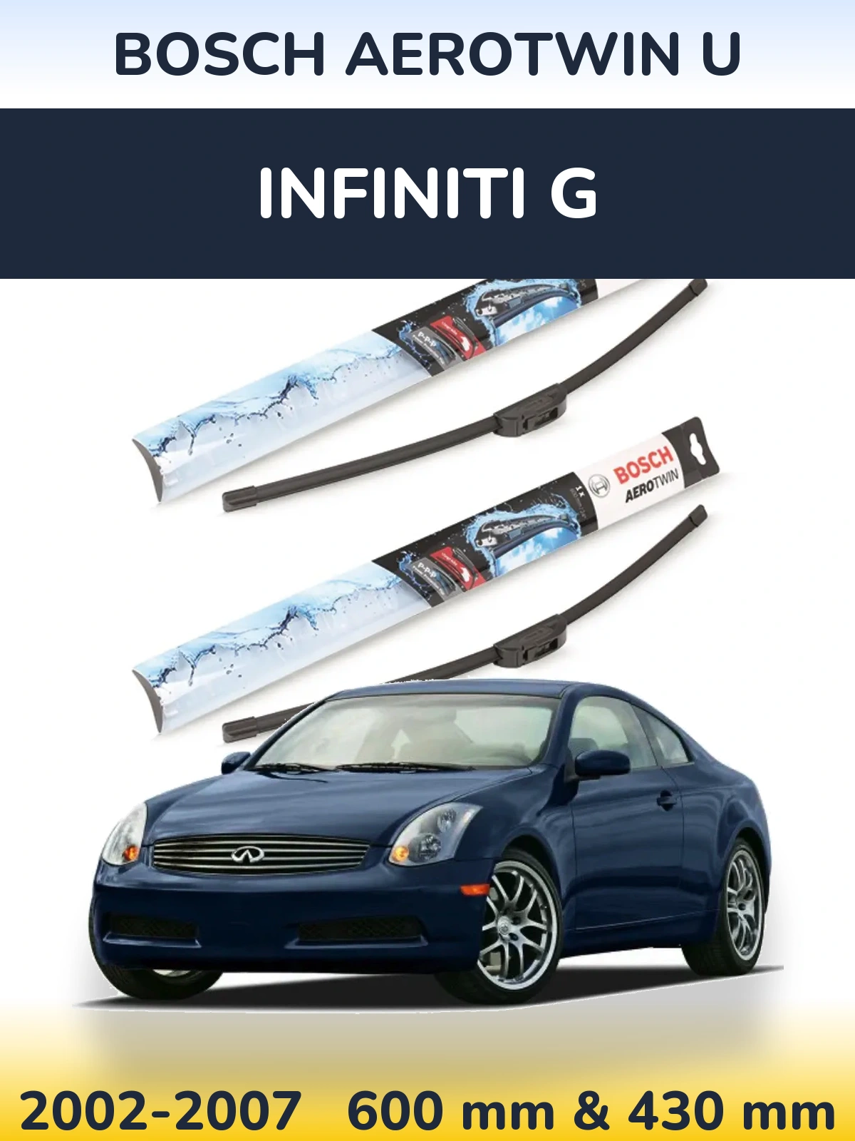 Ștergătoare BOSCH AeroTwin U pentru Infiniti G