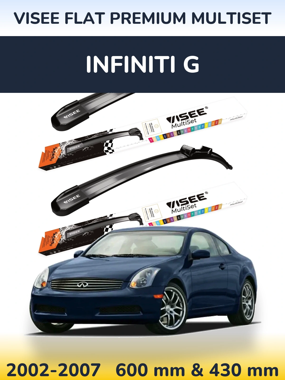 Ștergătoare VISEE FLAT PREMIUM MultiSet pentru Infiniti G