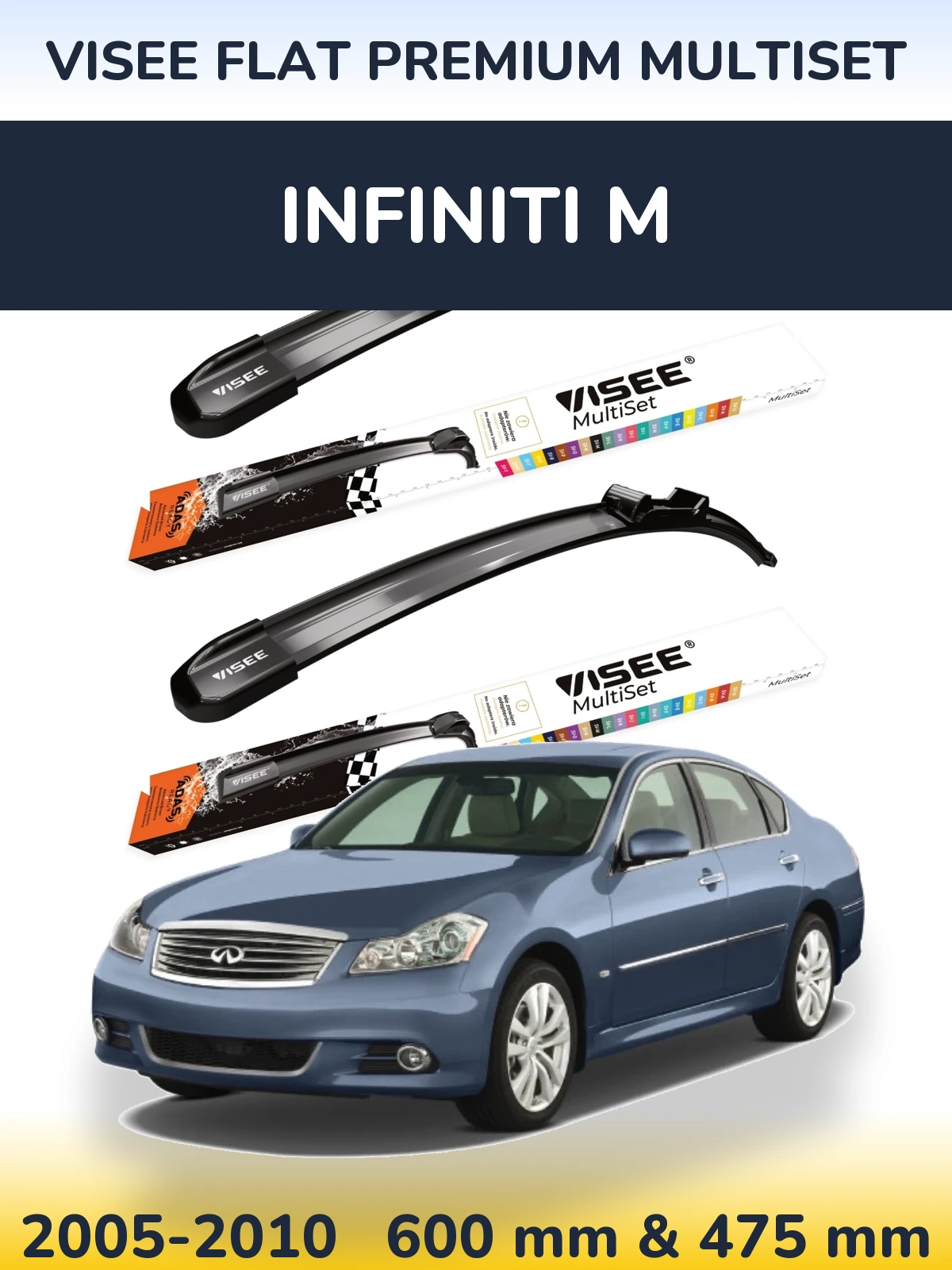 Ștergătoare VISEE FLAT PREMIUM MultiSet pentru Infiniti M