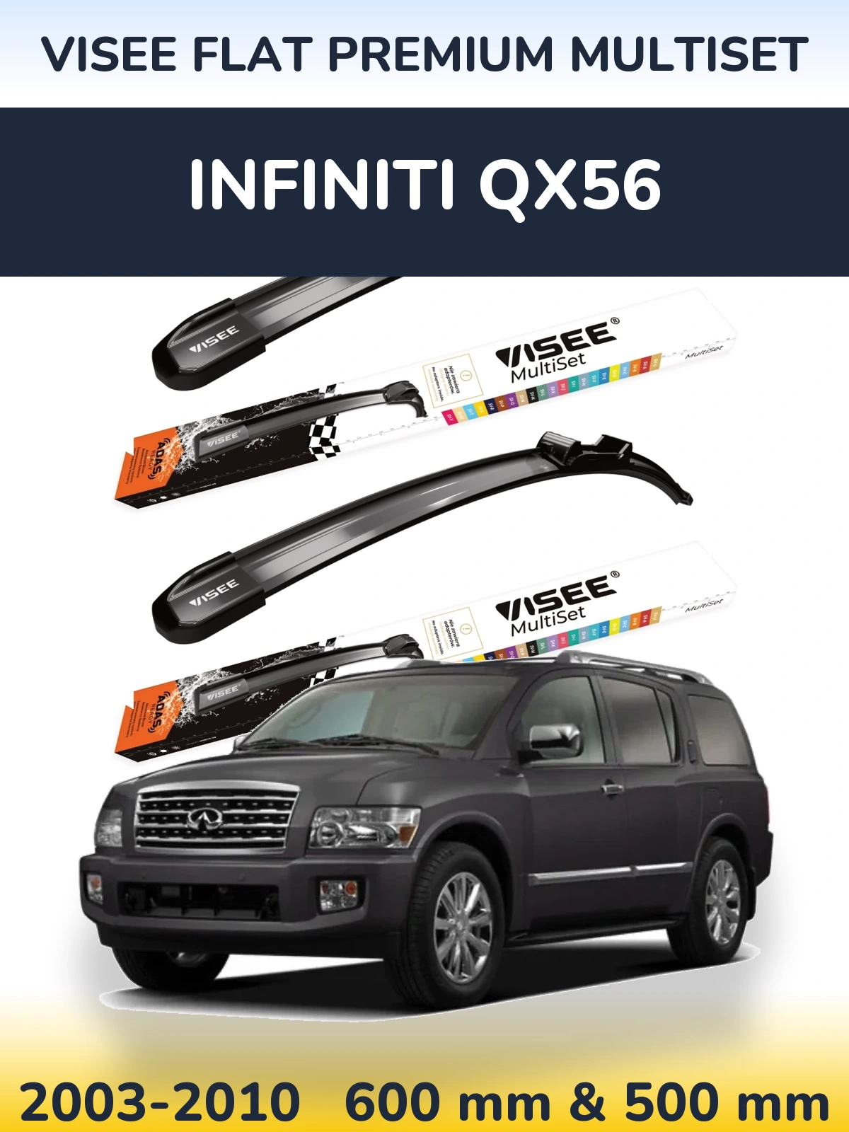 Ștergătoare VISEE FLAT PREMIUM MultiSet pentru Infiniti QX56
