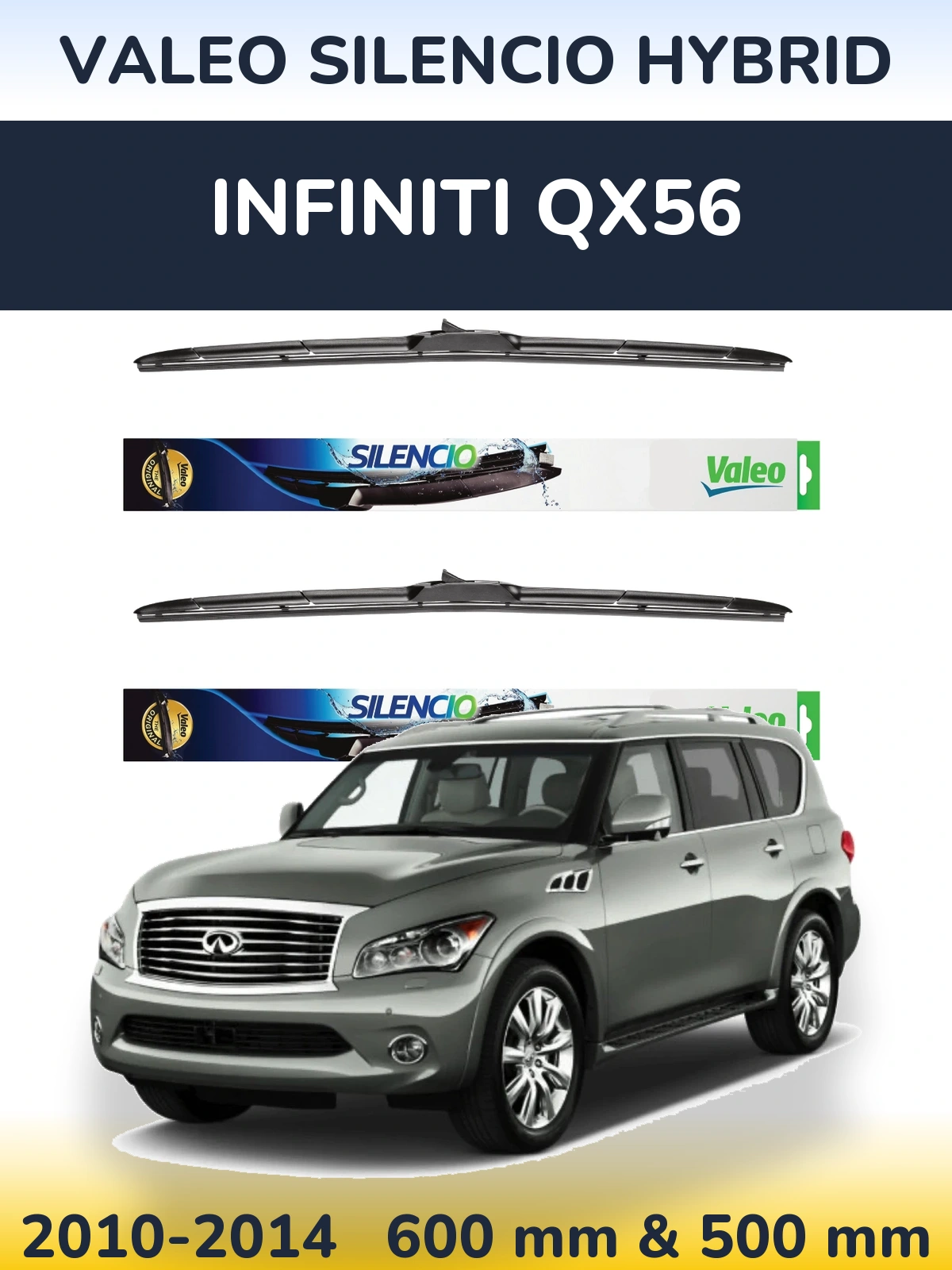 Ștergătoare Valeo Silencio Hybrid pentru Infiniti QX56