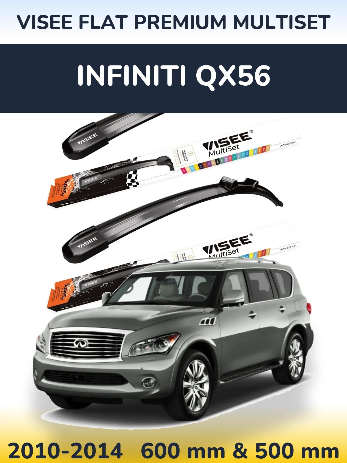 Ștergătoare VISEE FLAT PREMIUM MultiSet pentru Infiniti QX56