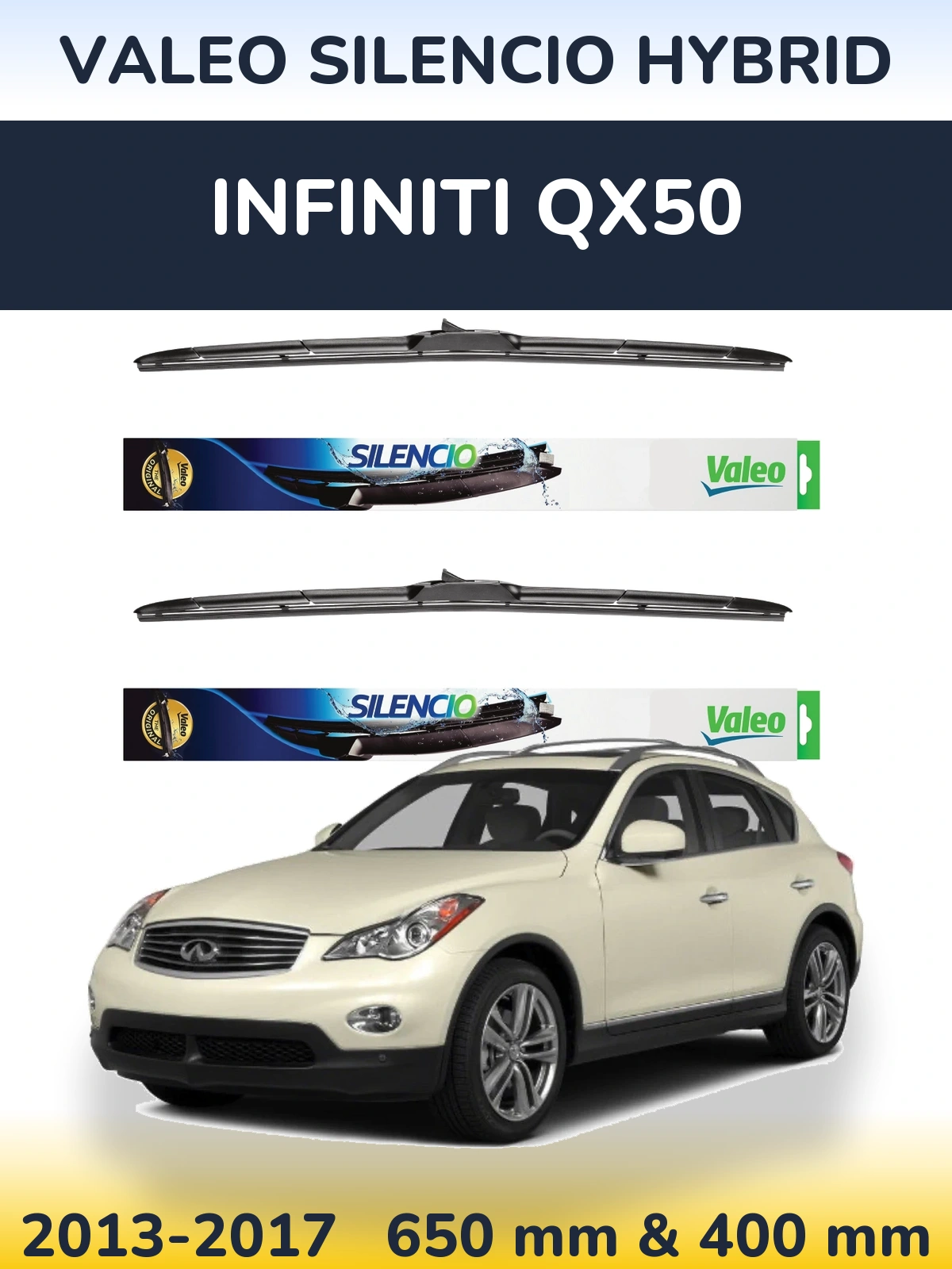 Ștergătoare Valeo Silencio Hybrid pentru Infiniti QX50