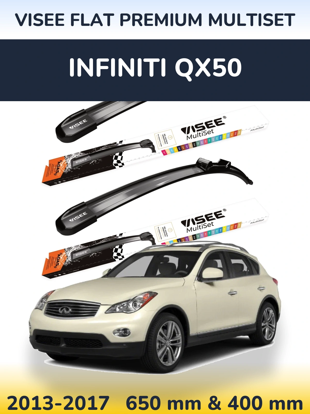 Ștergătoare VISEE FLAT PREMIUM MultiSet pentru Infiniti QX50