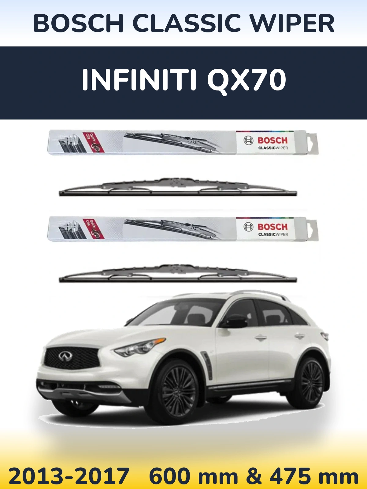 Ștergătoare BOSCH Classic Wiper pentru Infiniti QX70