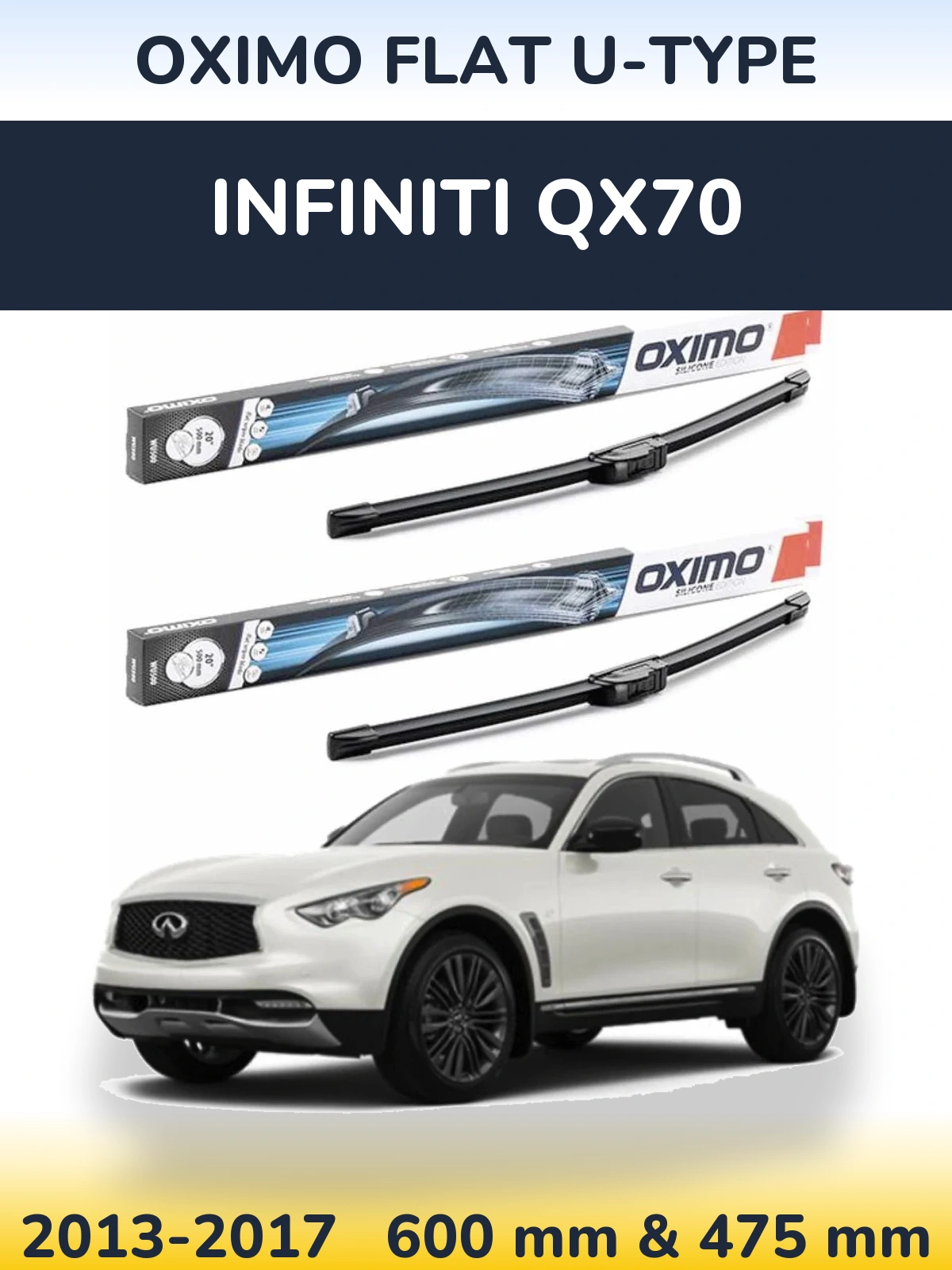 Ștergătoare Oximo Flat U-type pentru Infiniti QX70