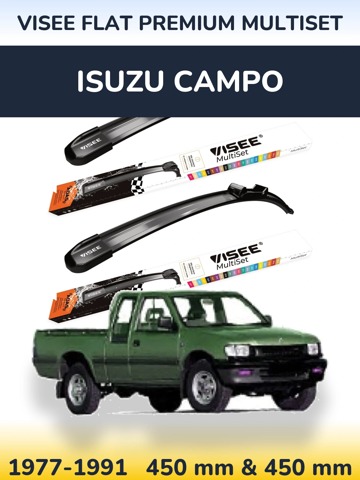 Ștergătoare VISEE FLAT PREMIUM MultiSet pentru Isuzu Campo
