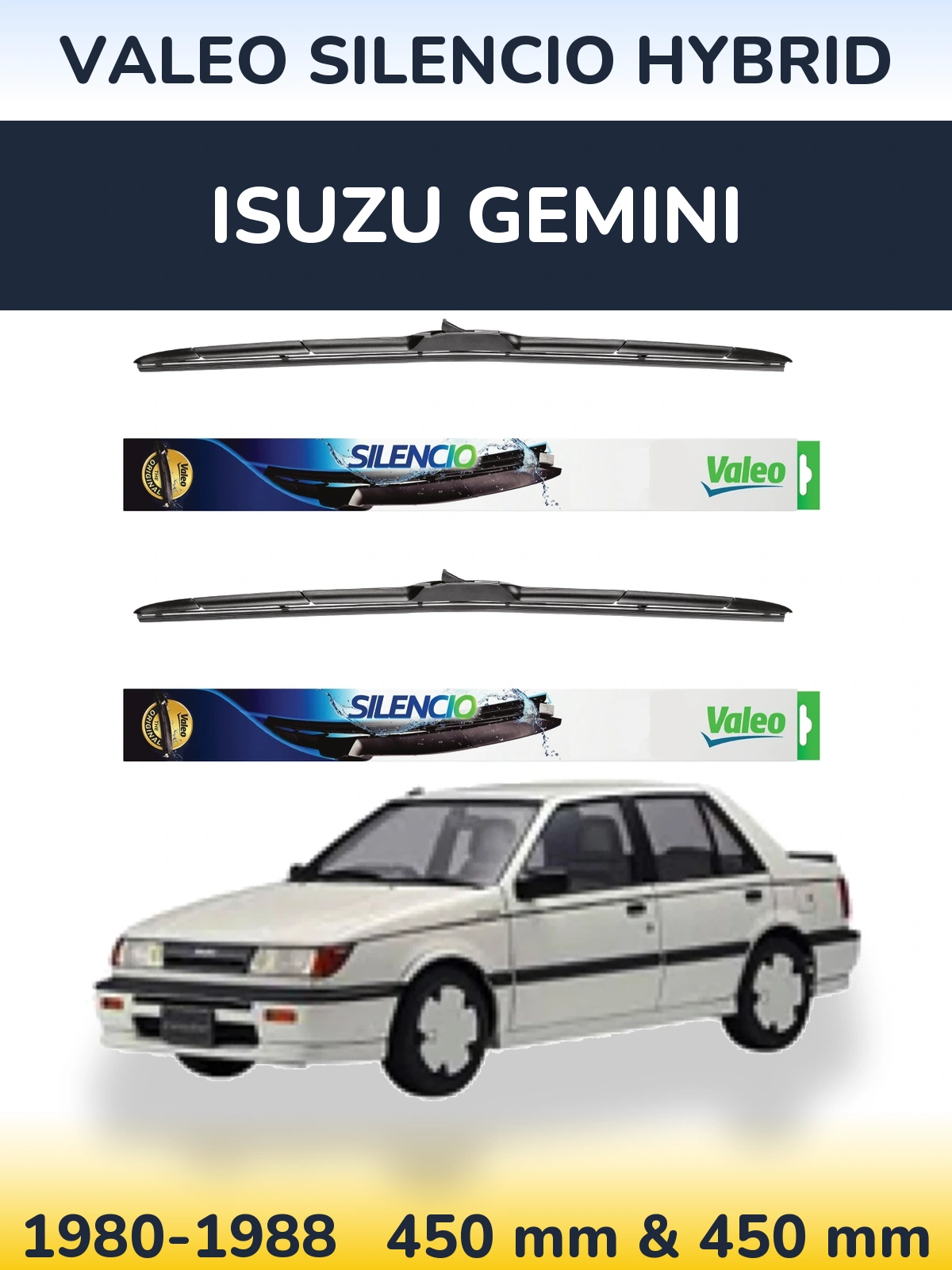 Ștergătoare Valeo Silencio Hybrid pentru Isuzu Gemini