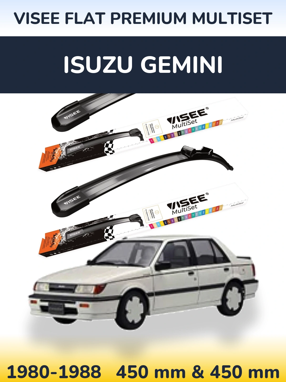 Ștergătoare VISEE FLAT PREMIUM MultiSet pentru Isuzu Gemini