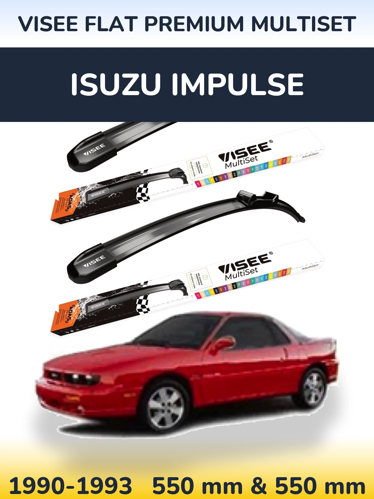 Ștergătoare VISEE FLAT PREMIUM MultiSet pentru Isuzu Impulse