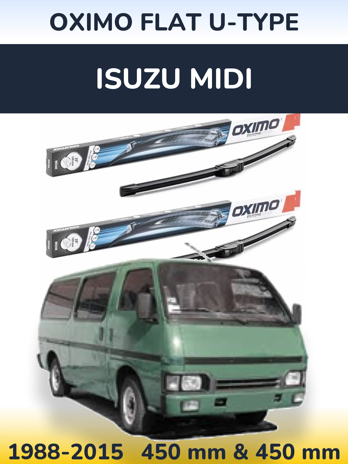 Ștergătoare Oximo Flat U-type pentru Isuzu Midi