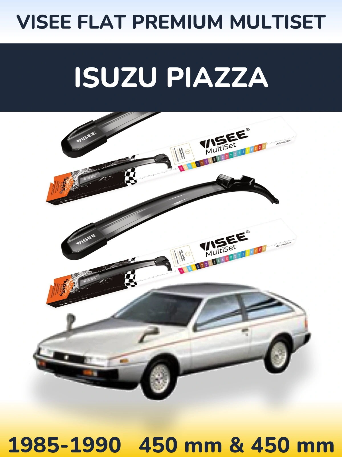 Ștergătoare VISEE FLAT PREMIUM MultiSet pentru Isuzu Piazza