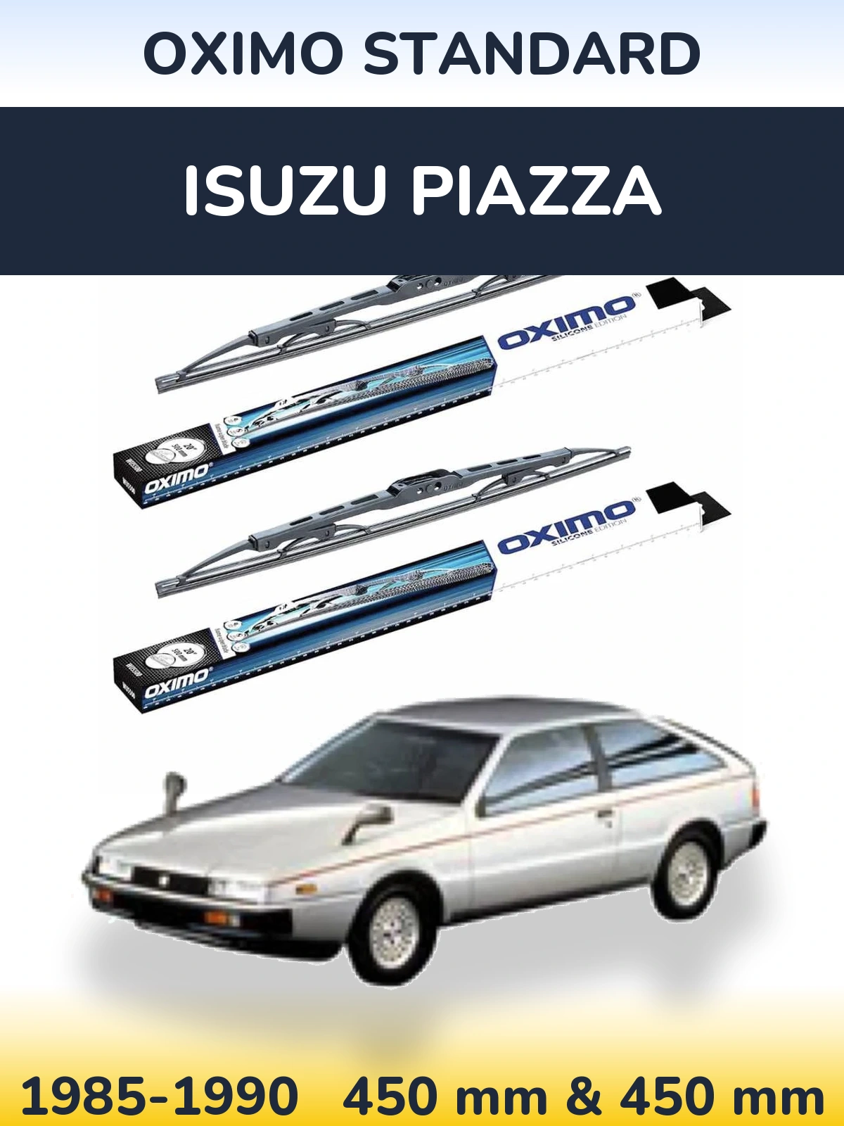 Комплект передніх щіток Oximo Standard 450 & 450 мм для Isuzu Piazza 1985-1990
