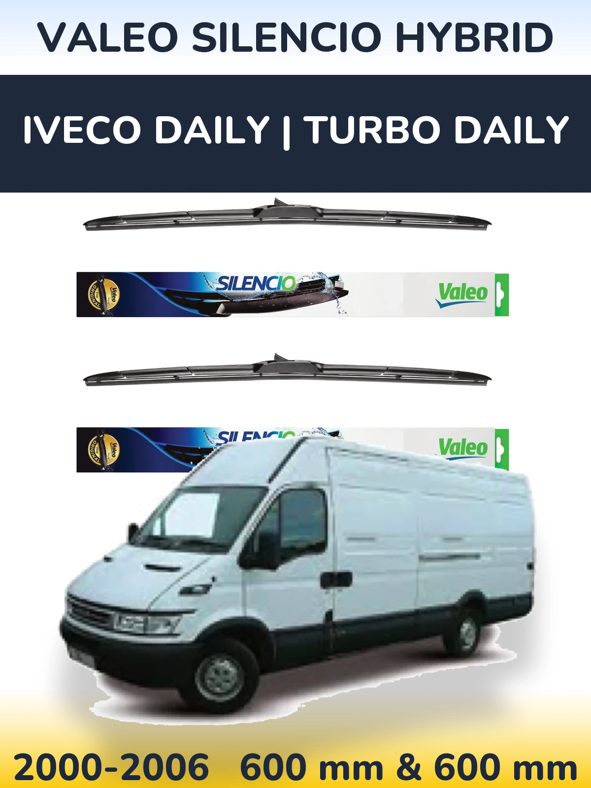 Ștergătoare Valeo Silencio Hybrid pentru Iveco Daily | Turbo Daily